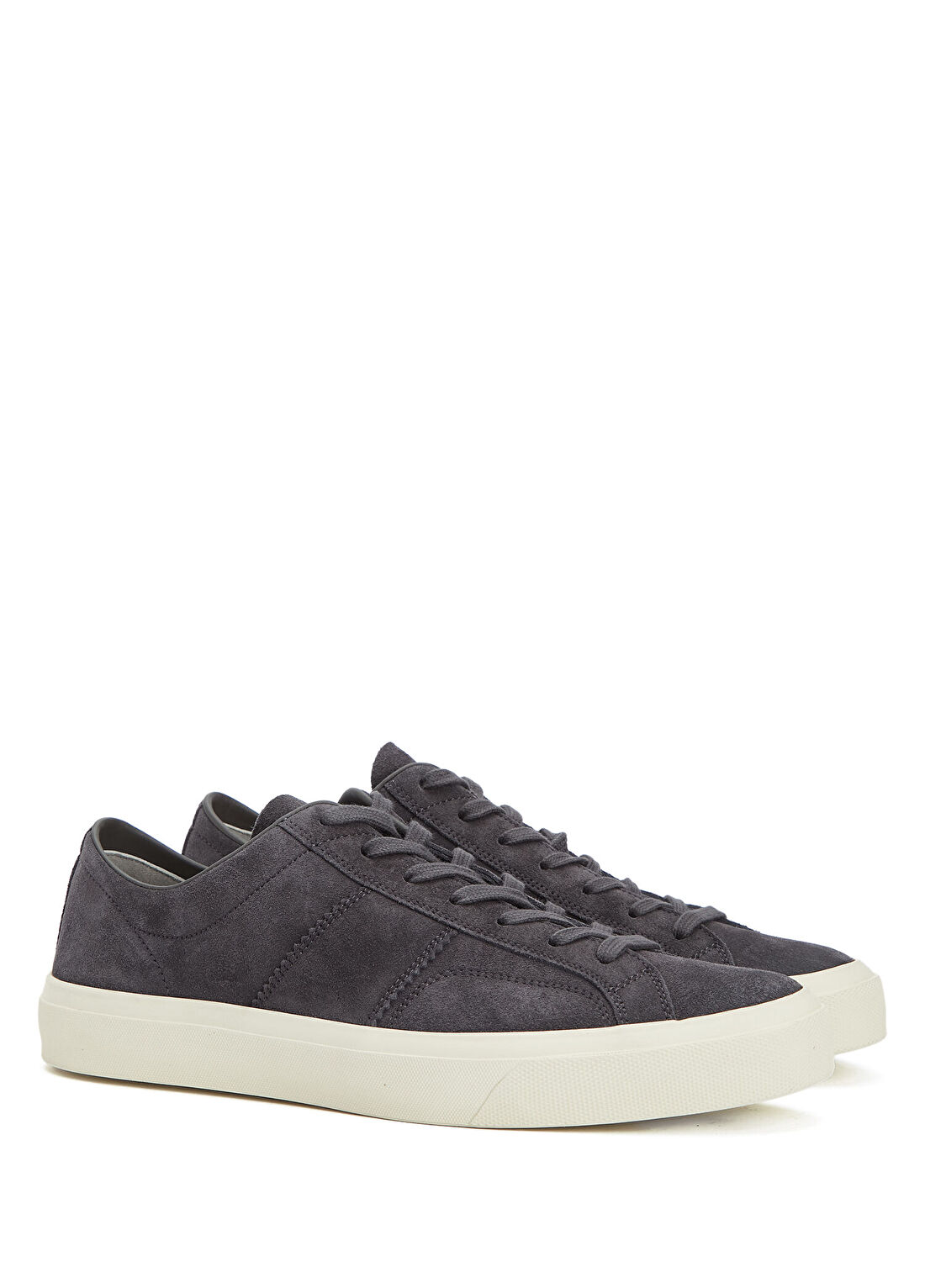 Tom Ford Cambridge Antrasit Erkek Süet Sneaker görsel 2