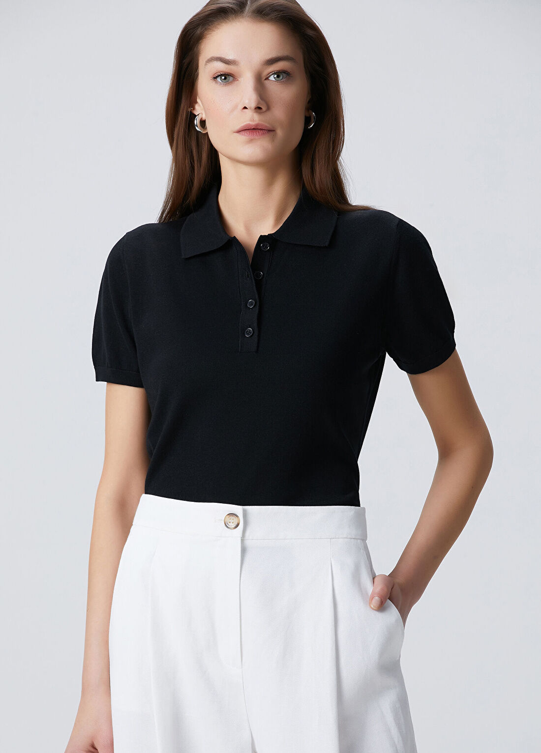 Beymen Collection Siyah Kısa Kol Polo Triko