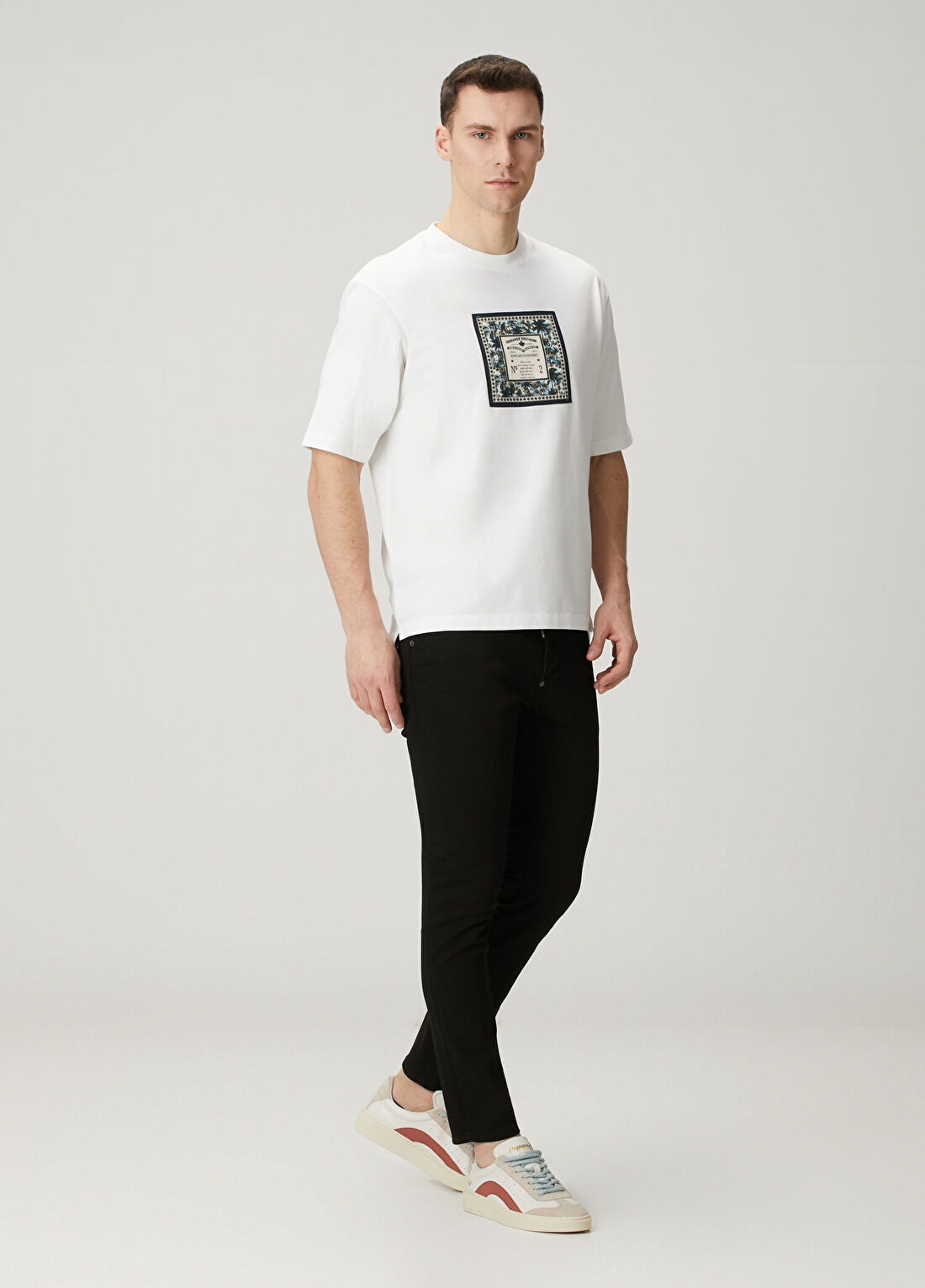 Dsquared2 Loose Fit Beyaz T-shirt görsel 2