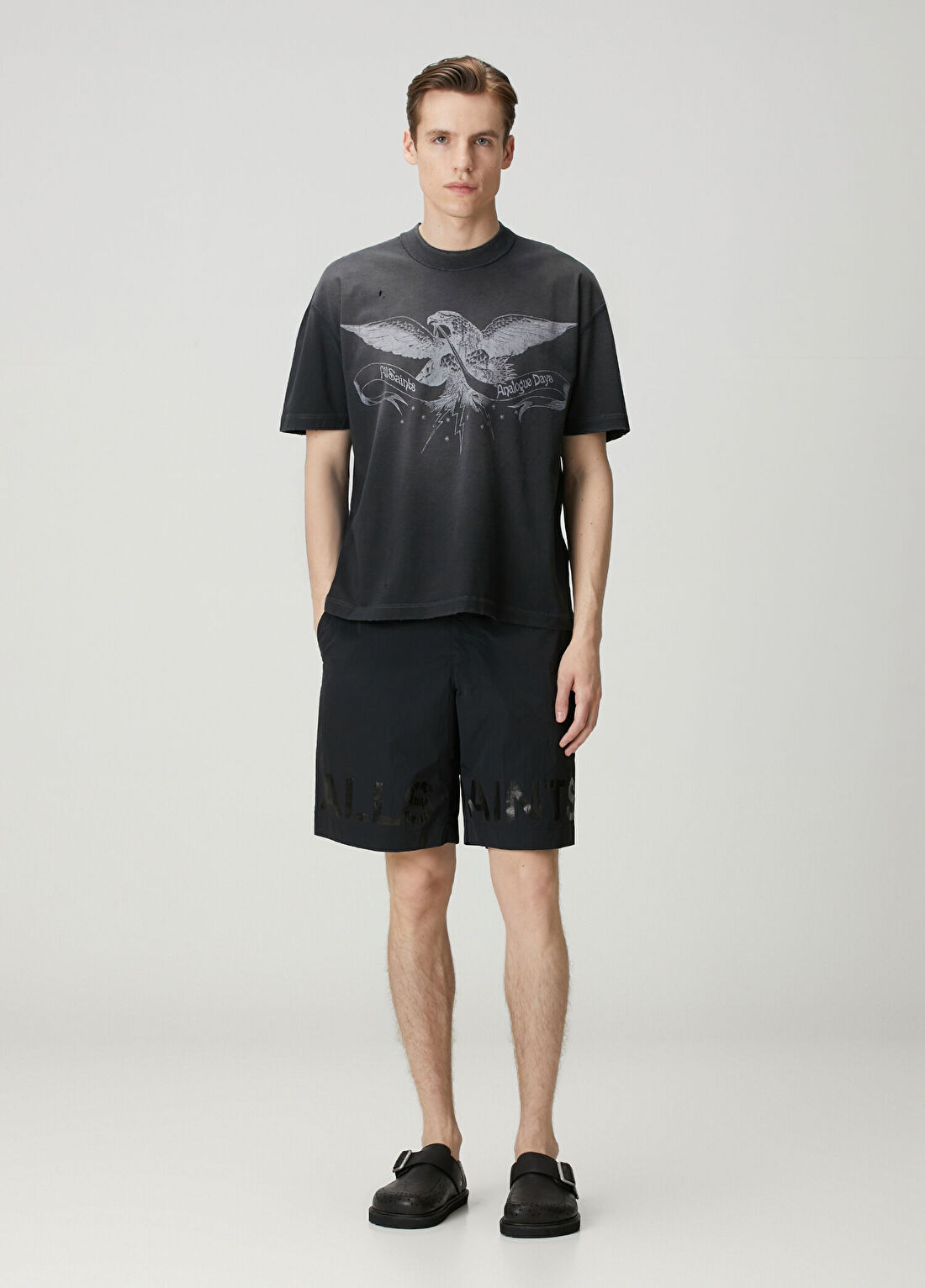 AllSaints Nexus Siyah Bermuda