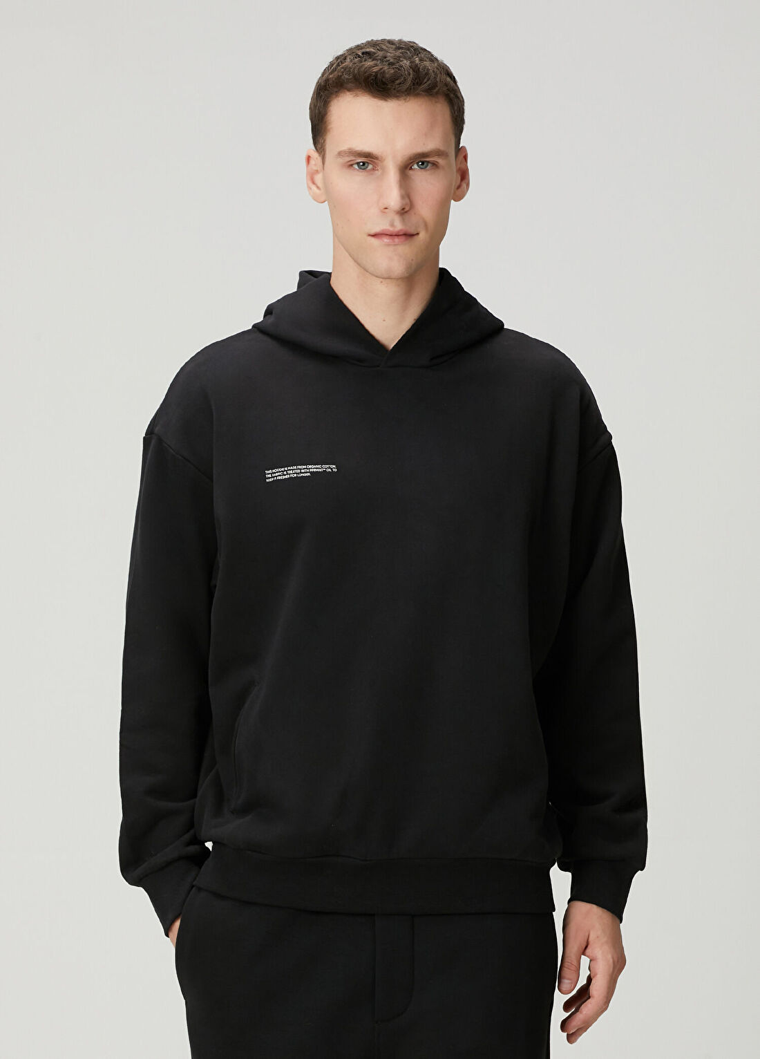 Pangaia Siyah Kapüşonlu Sweatshirt