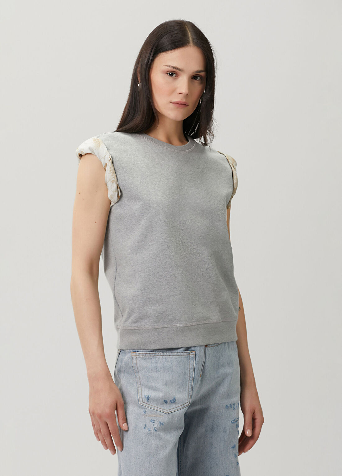 Maison Margiela Gri Kolsuz Sweatshirt görsel 3