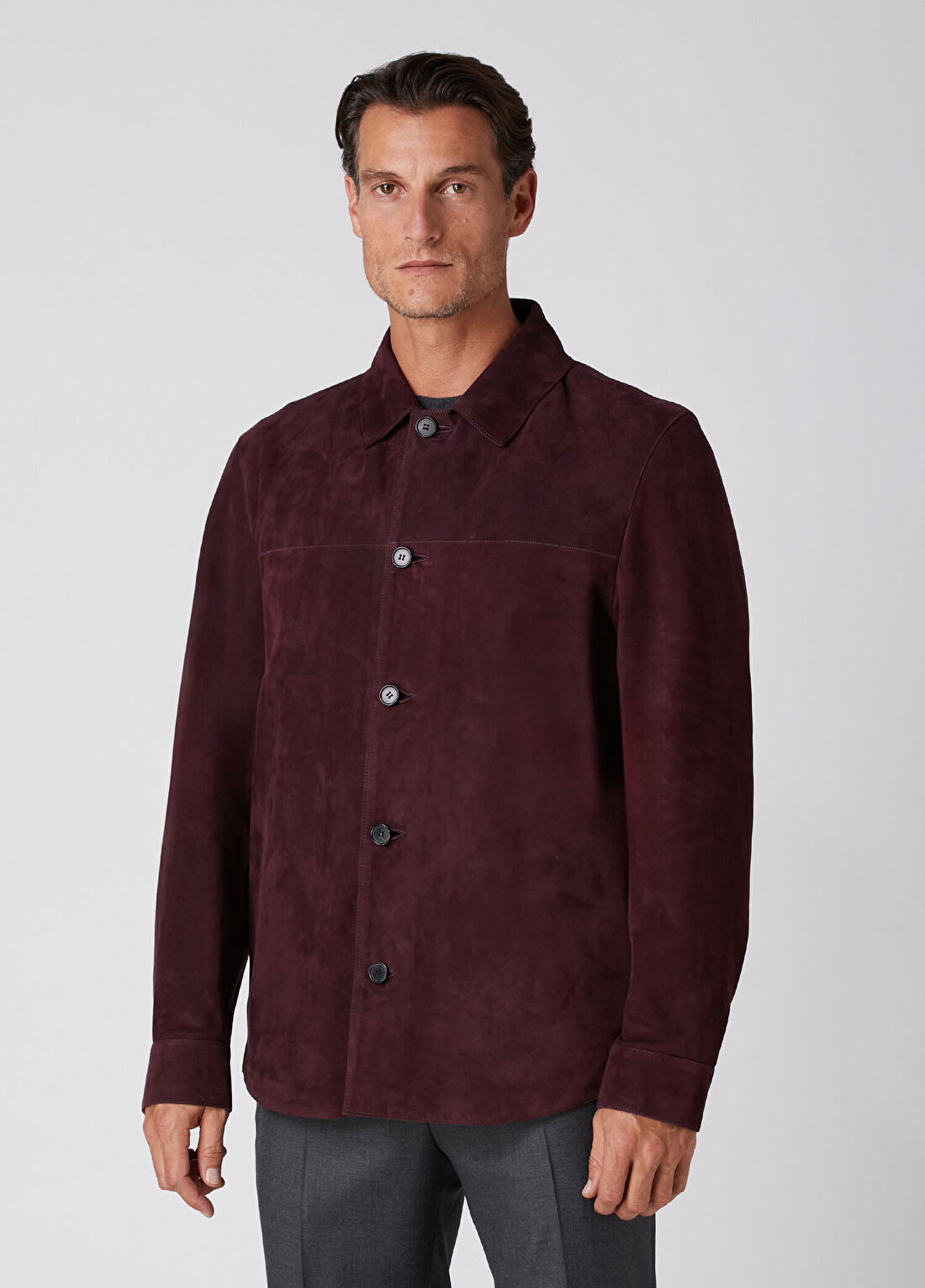 Beymen Collection Bordo Süet Gömlek görsel 4