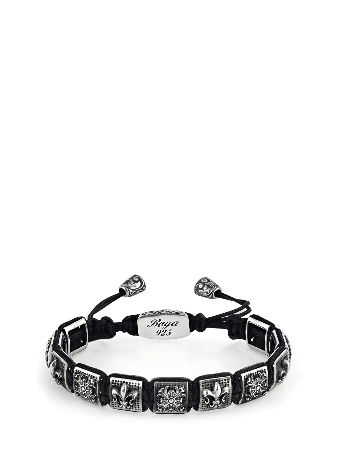 Boga Rosette/Fleur De Lis 11mm Erkek Gümüş Bileklik