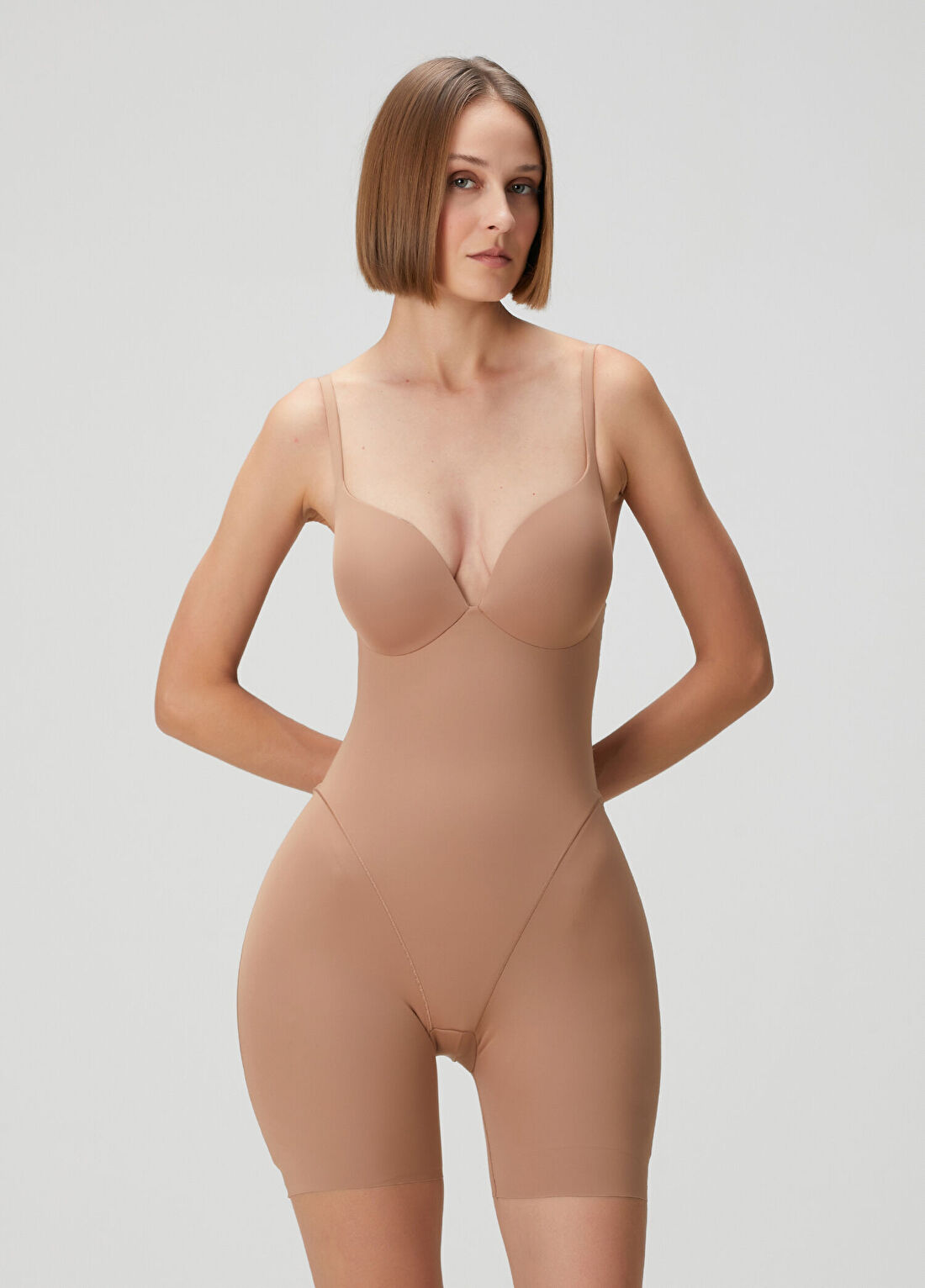 Skims Butt And Hip Enchancing Mid Thigh Kahverengi Body