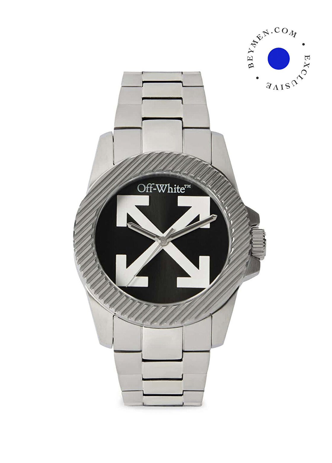 Off-White OW1G019M0085 Metalik Gri Çelik Erkek Kol Saati