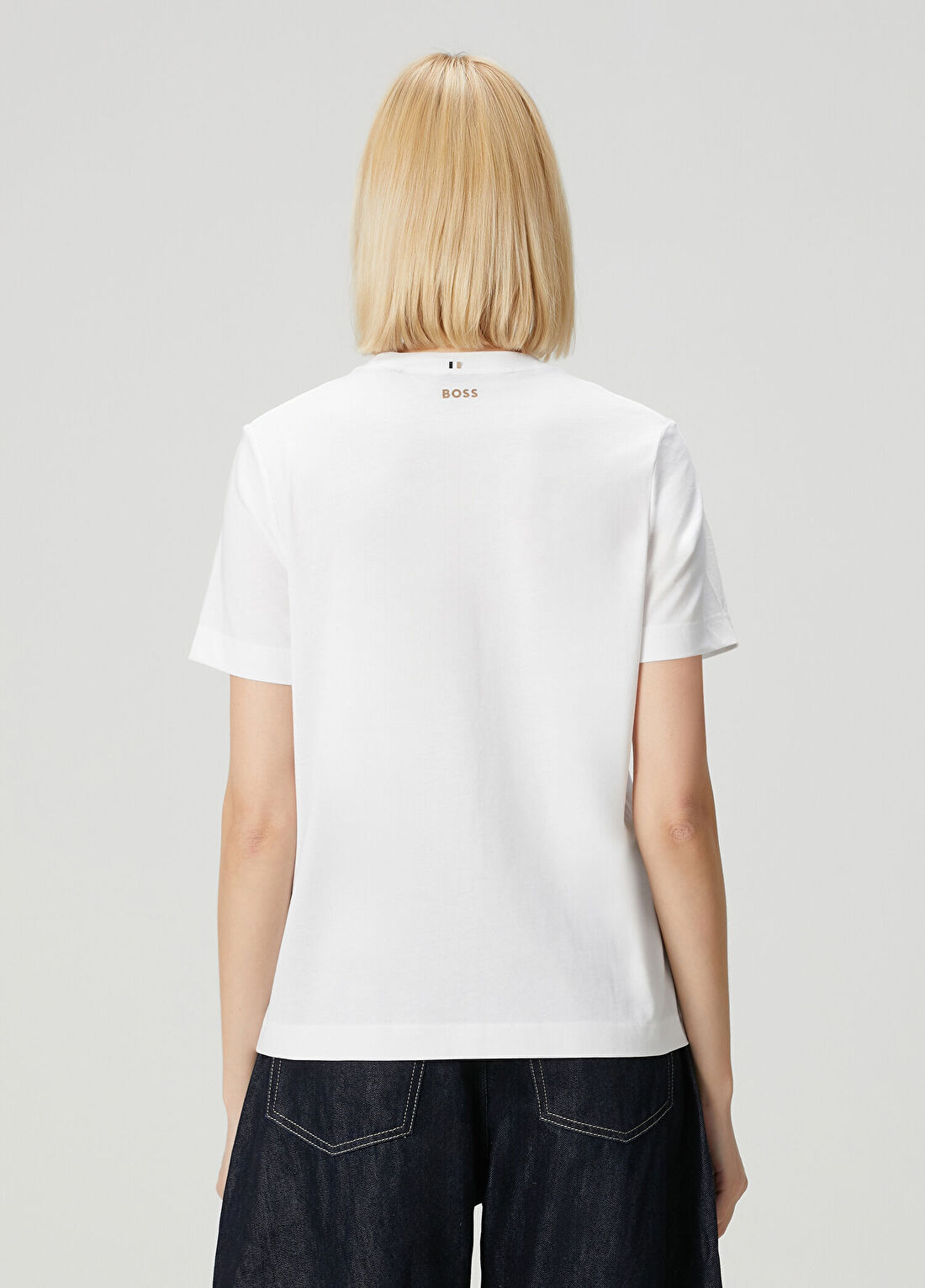 Boss Beyaz T-shirt görsel 4