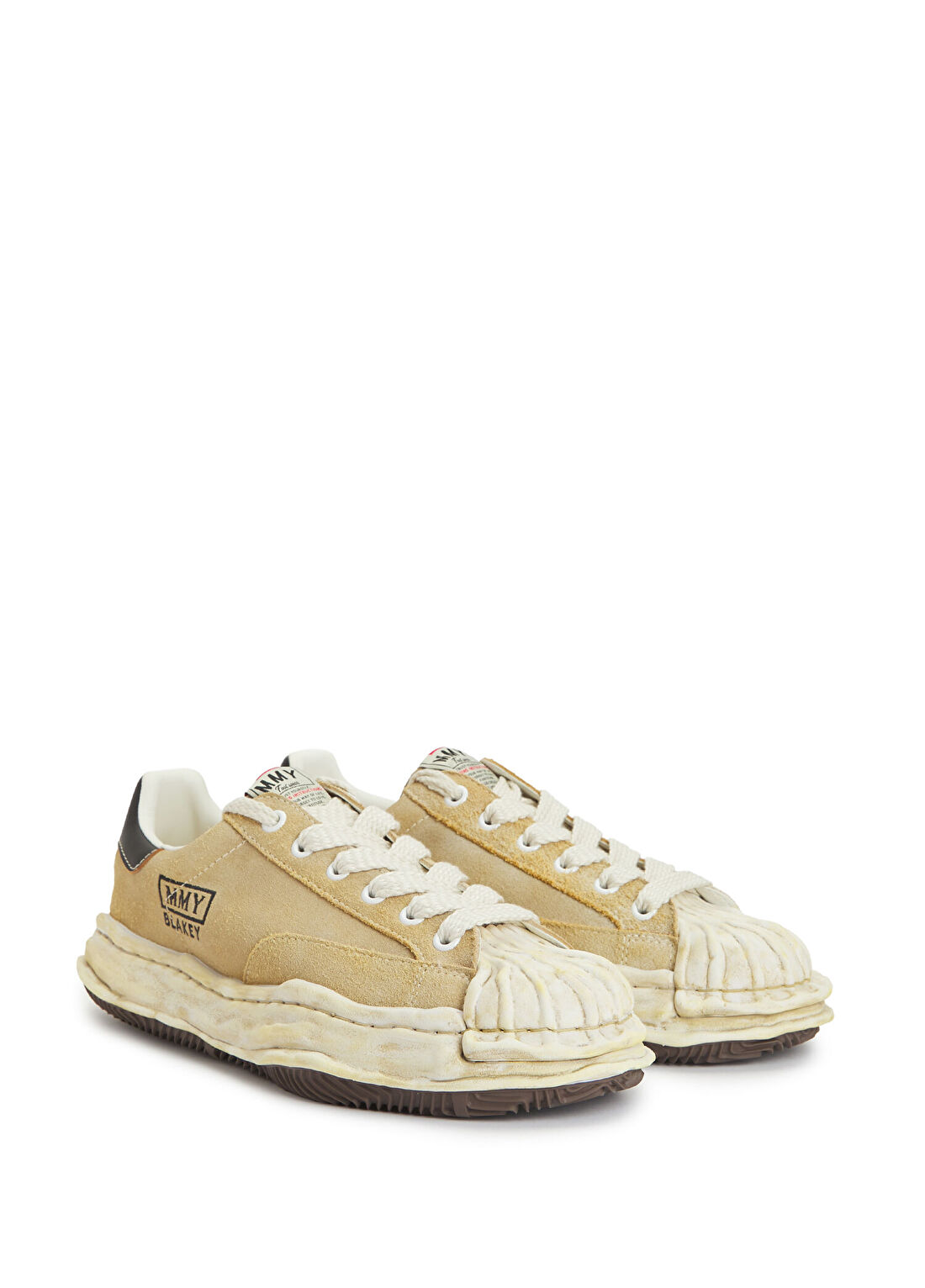 Maison Mihara Yasuhiro Blakey Beyaz Erkek Deri Sneaker görsel 2