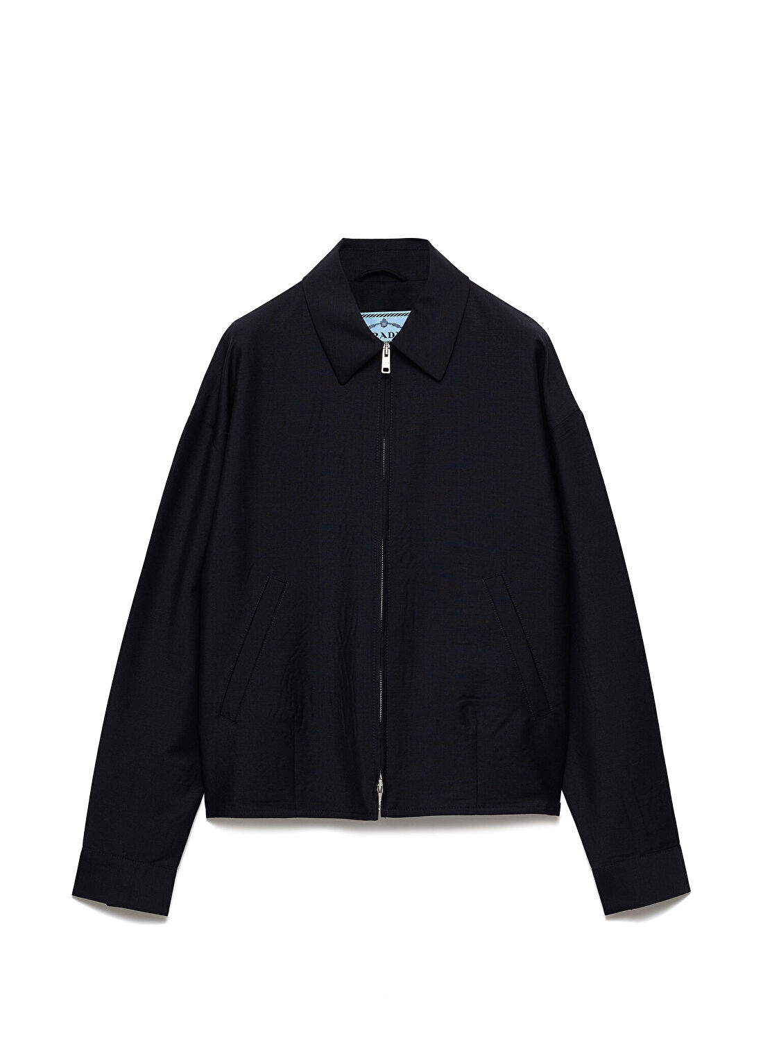 Prada Kid Mohair Mavi Kadın Mont