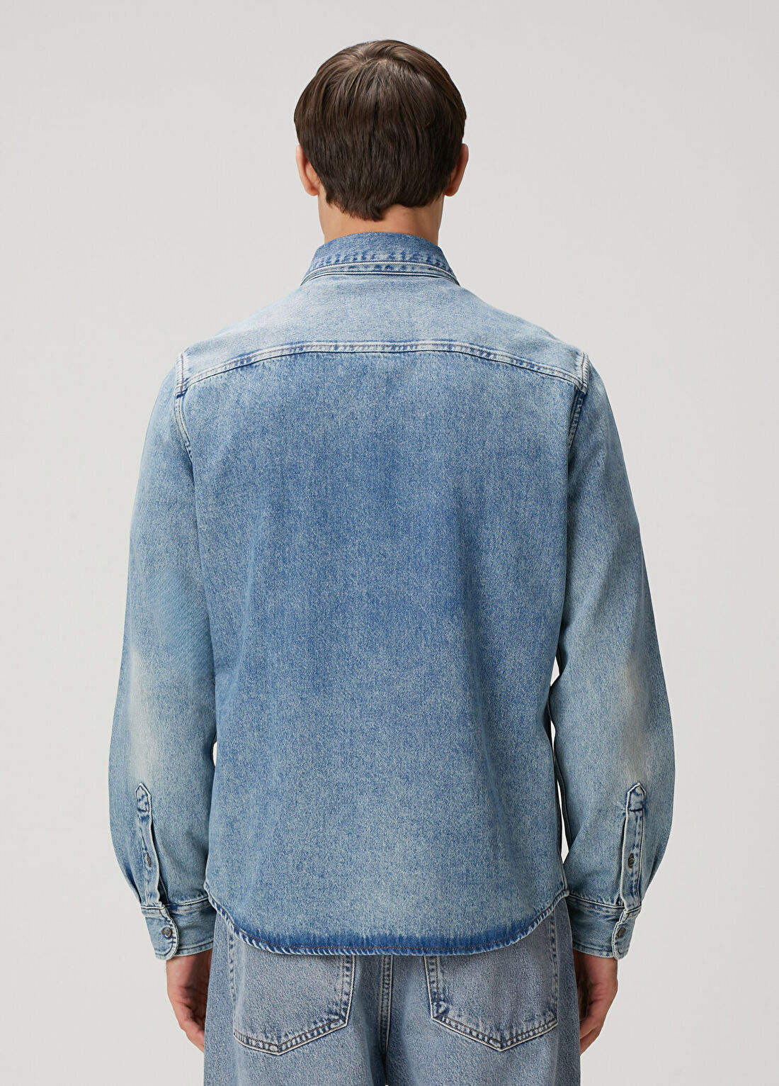 Ami Paris Mavi Denim Gömlek görsel 4
