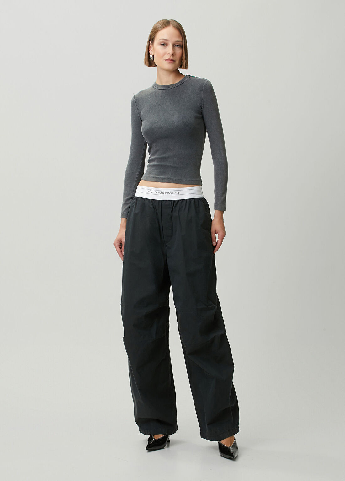 Alexander Wang Siyah Wide Leg Pantolon