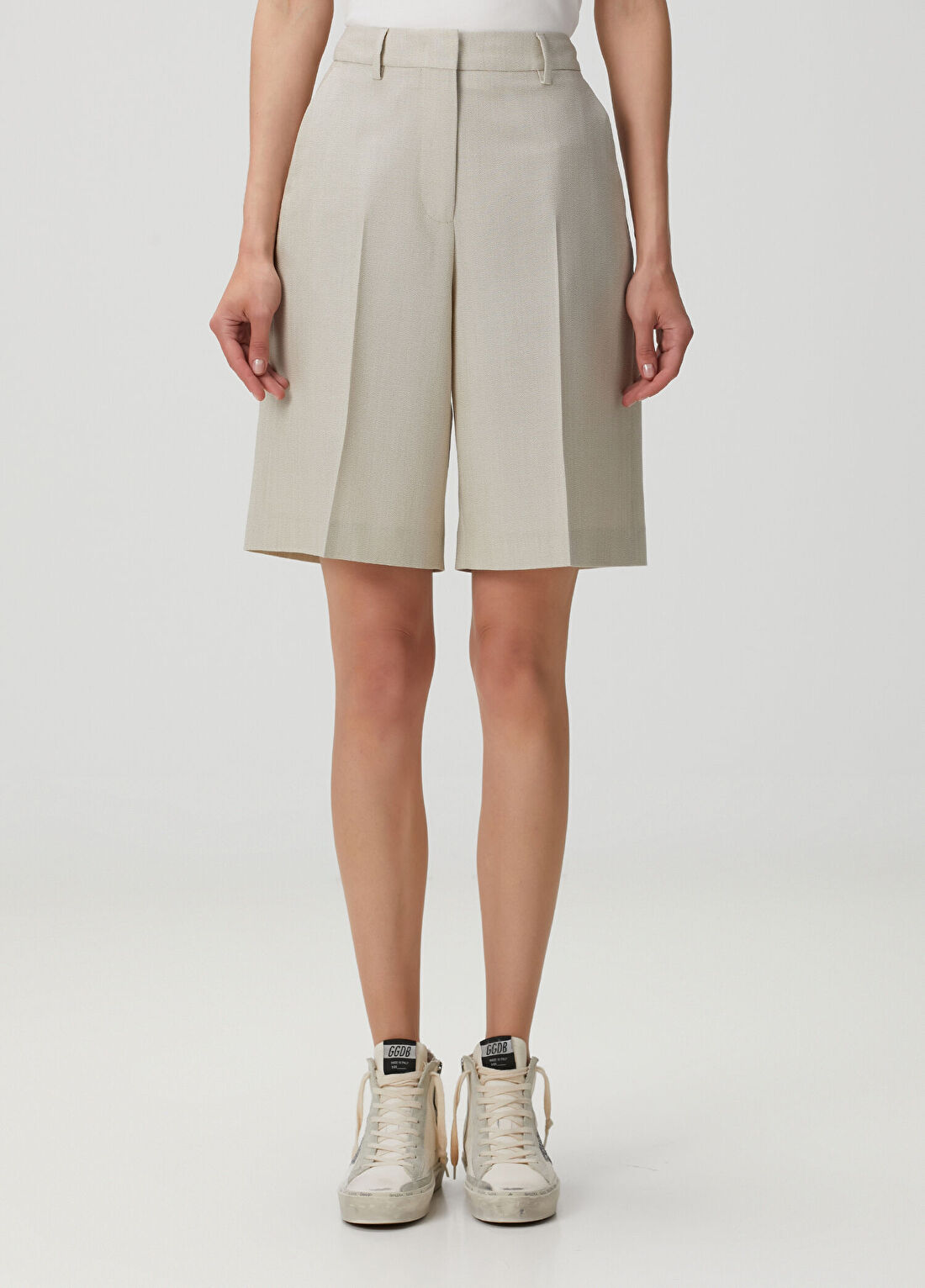 Golden Goose Bej Yün Şort görsel 2