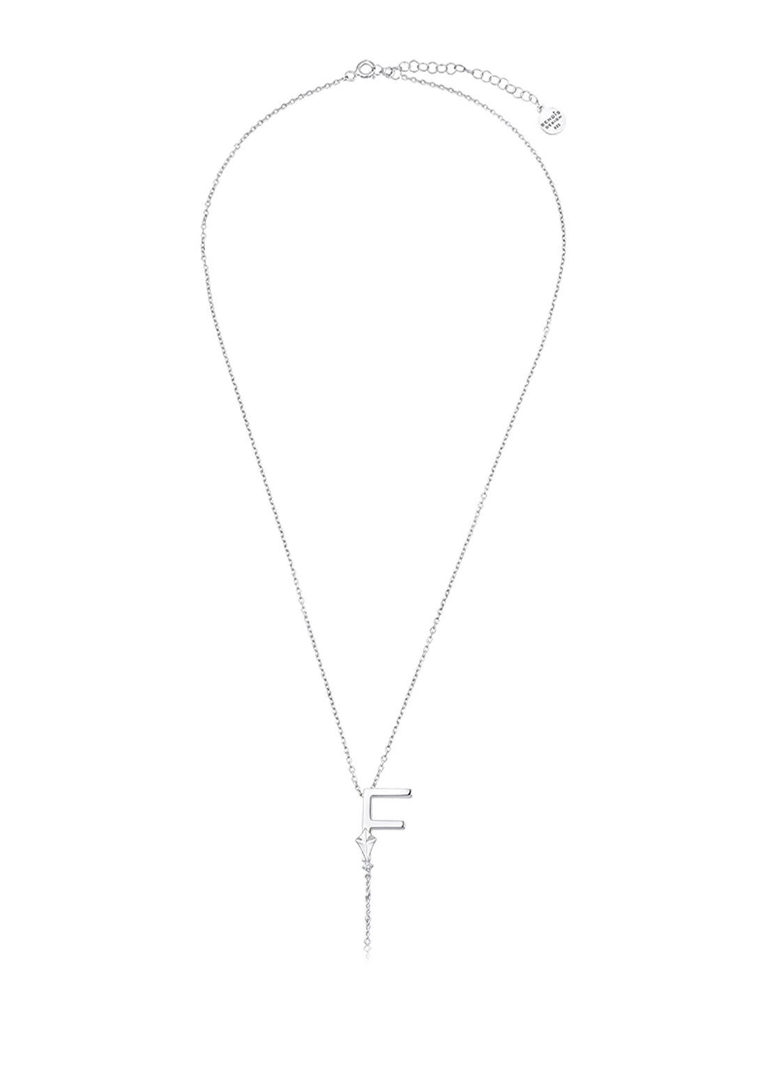 Bendis Design Deniz F Harfi Silver 925 Ayar Gümüş Kadın Kolye görsel 2
