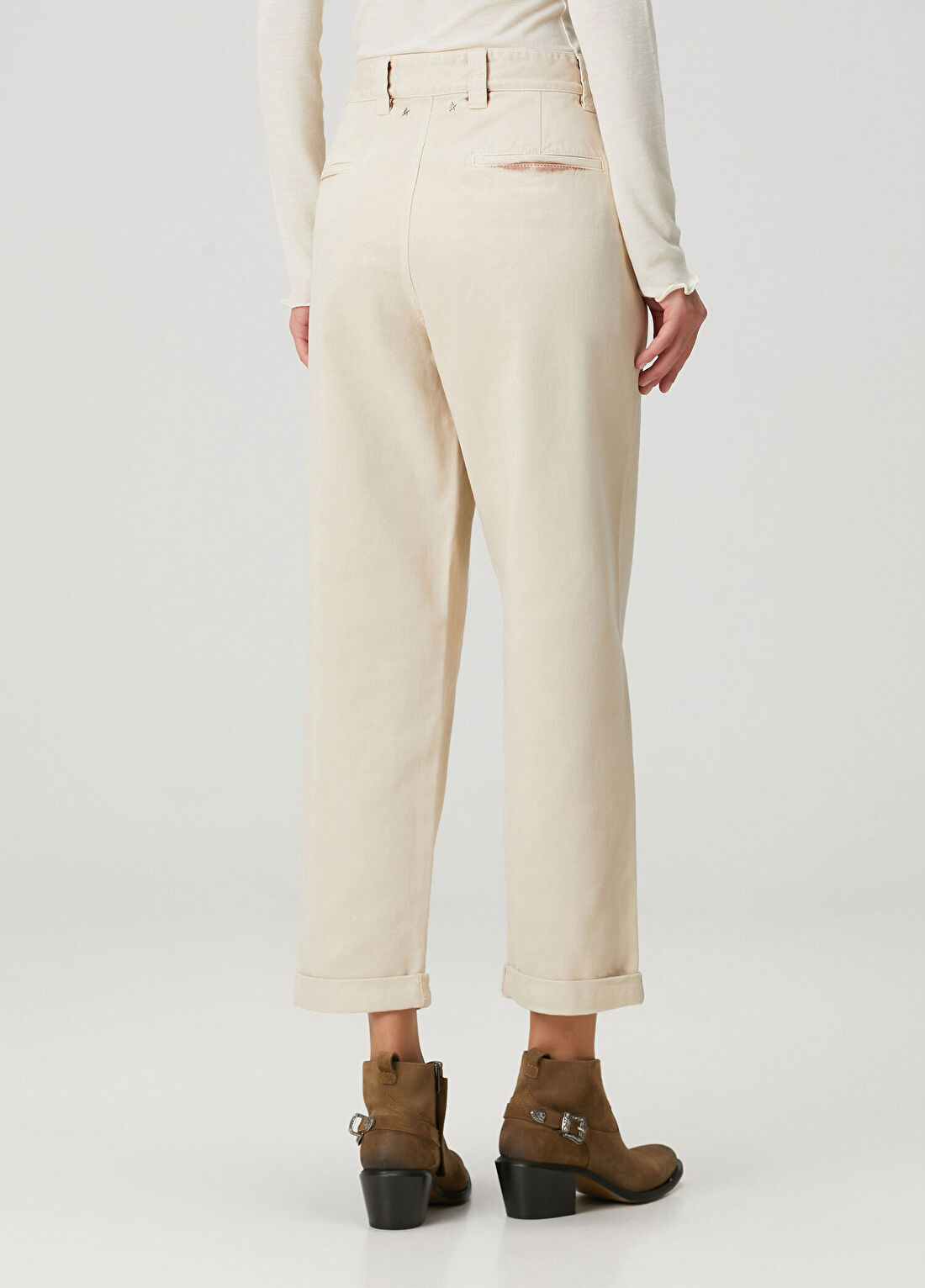 Golden Goose Bej Jean Pantolon görsel 4