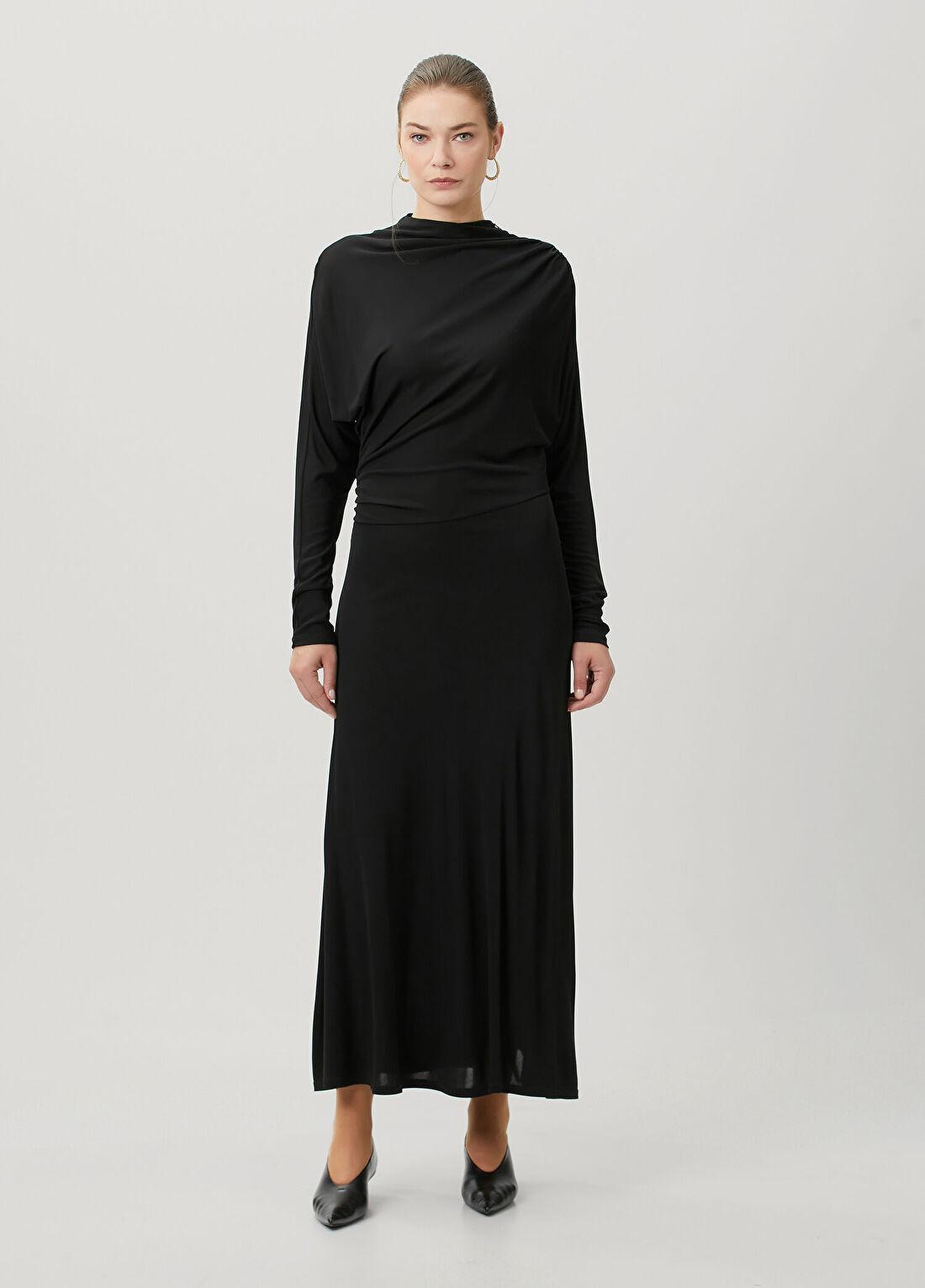 Retori Siyah Maxi Elbise