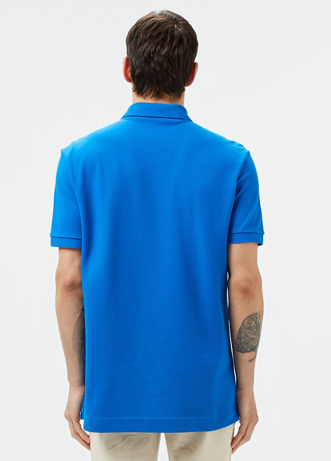 Lacoste Paris Mavi Regular Fit Polo Yaka Erkek T-Shirt görsel 3