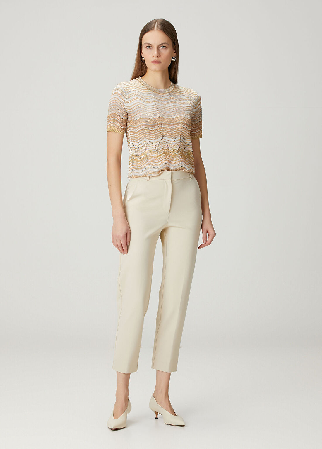 Missoni Gold Bej Payetli Triko görsel 2