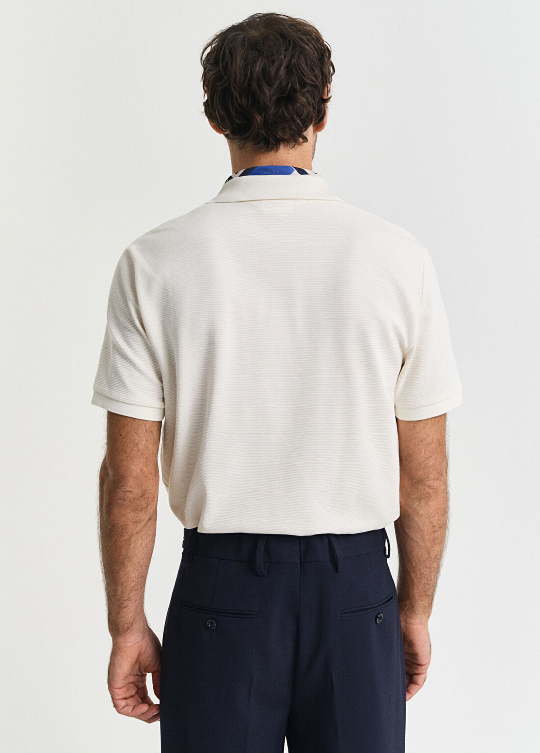Gant Krem Polo Yaka Regular Fit Kısa Kollu Erkek T-Shirt görsel 2
