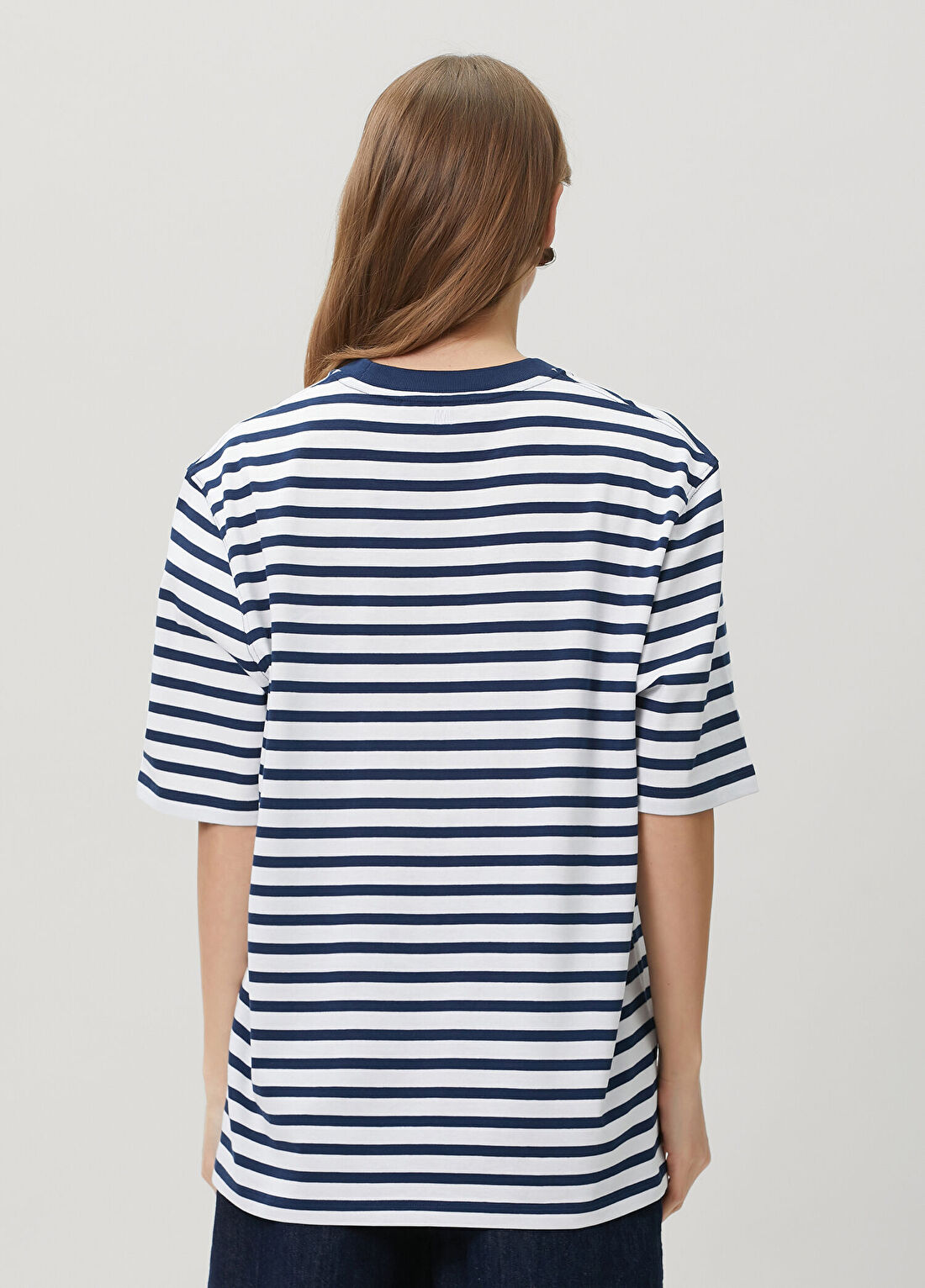 Ami Paris Lacivert Beyaz T-shirt görsel 4