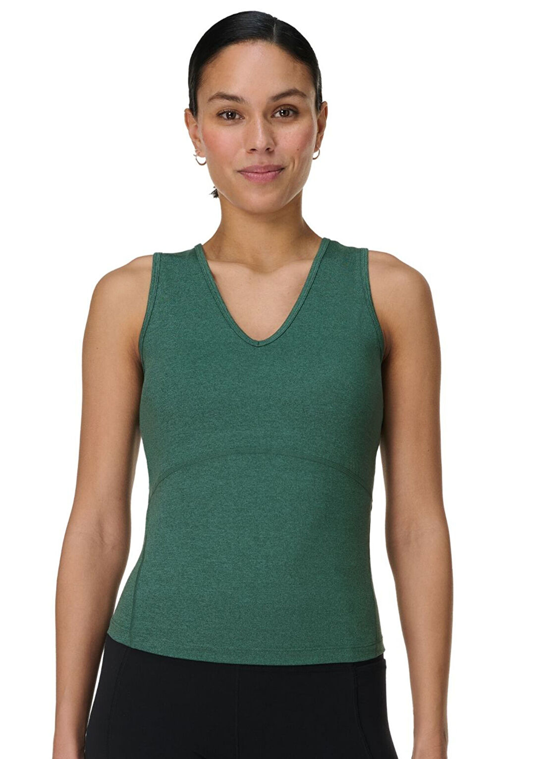 Sweaty Betty Gaia V-Neck Yeşil Tank Kadın Spor Atlet görsel 2