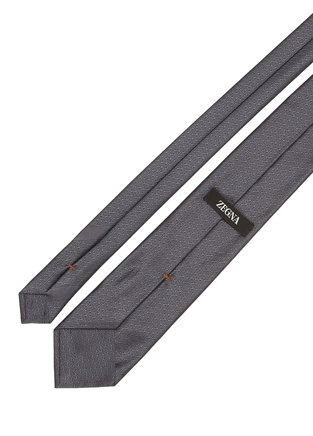Zegna Gri İpek Kravat görsel 2