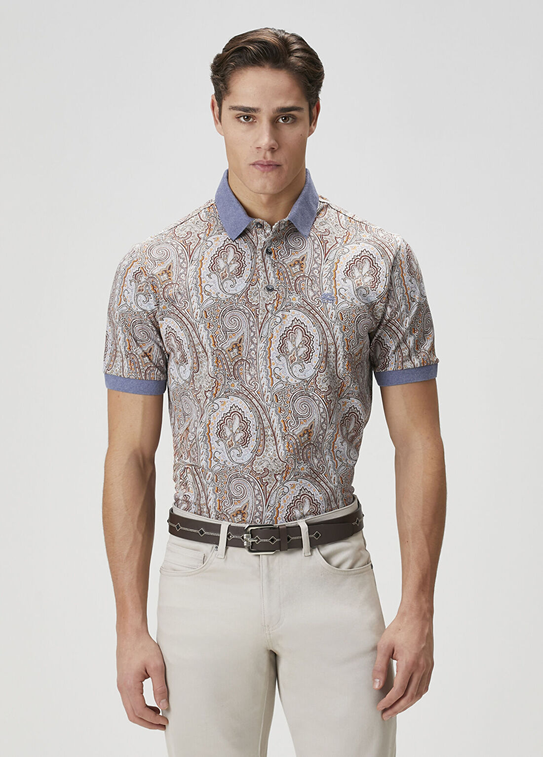Etro Çok Renkli Etnik Desenli Polo Yaka T-shirt