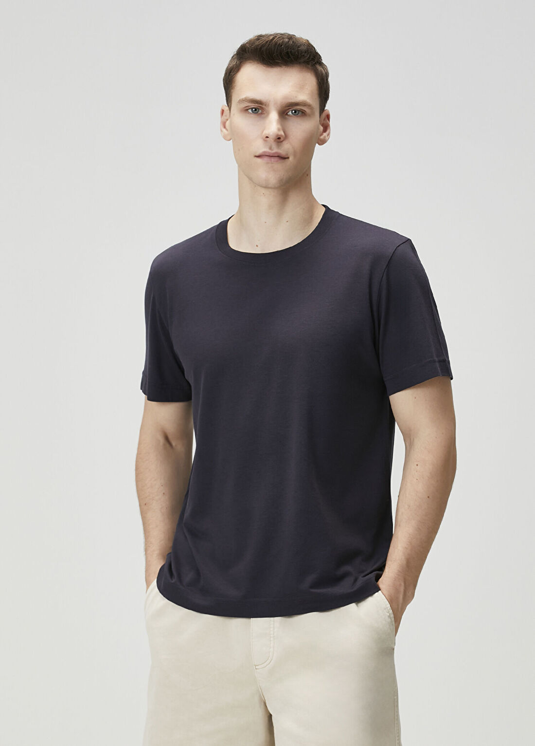 Cdlp Regular Fit Lacivert Basic T-shirt görsel 2