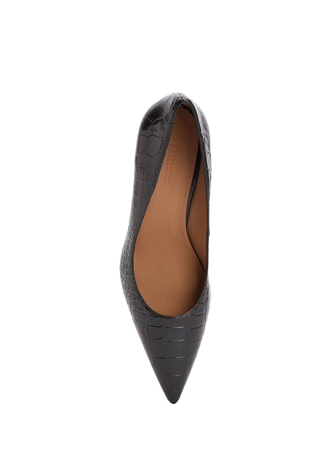 Flattered Leonie Siyah Deri Stiletto görsel 4