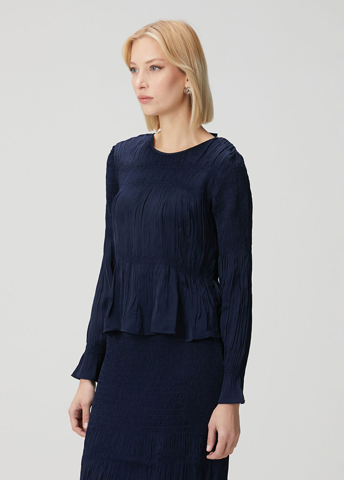 By Malene Birger Ovas Lacivert Bluz görsel 3