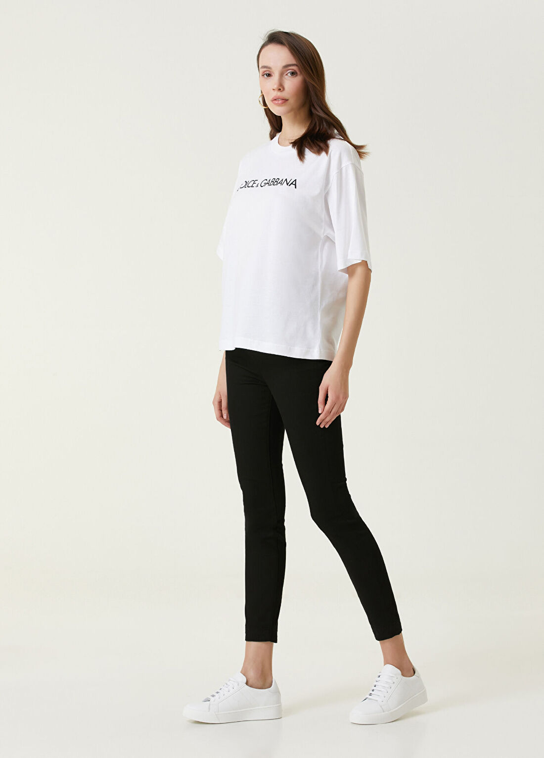 Dolce&Gabbana Beyaz Logolu T-shirt görsel 2