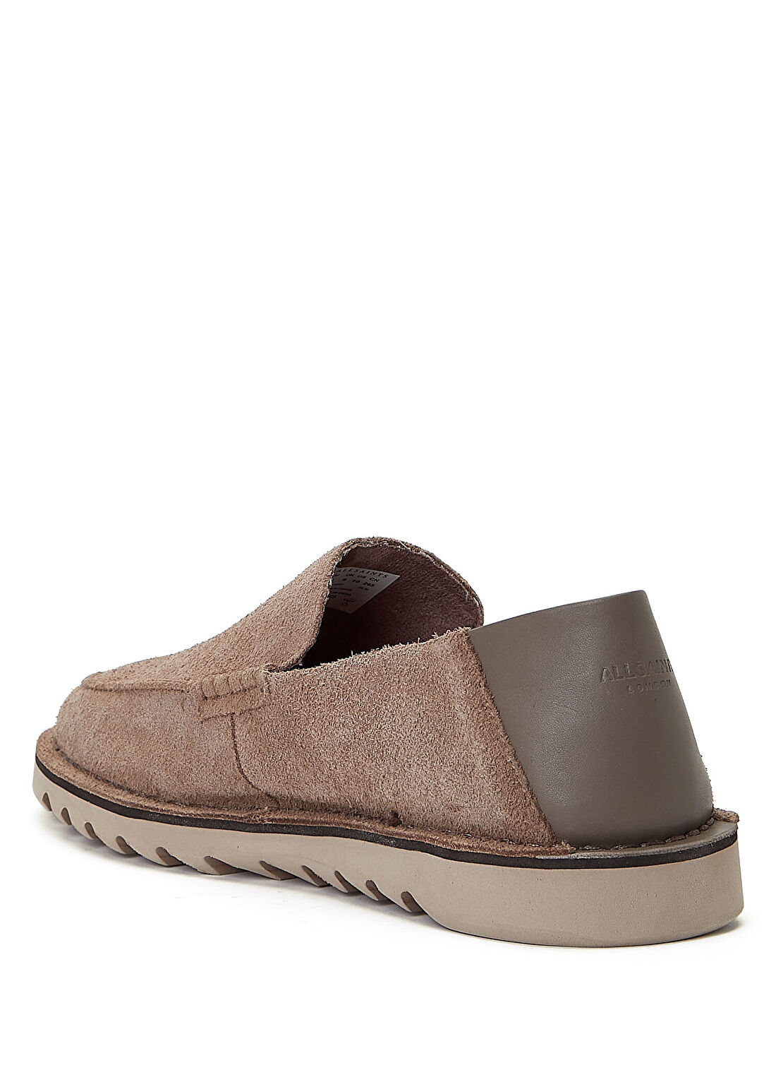AllSaints Bej Erkek Nubuk Loafer görsel 3