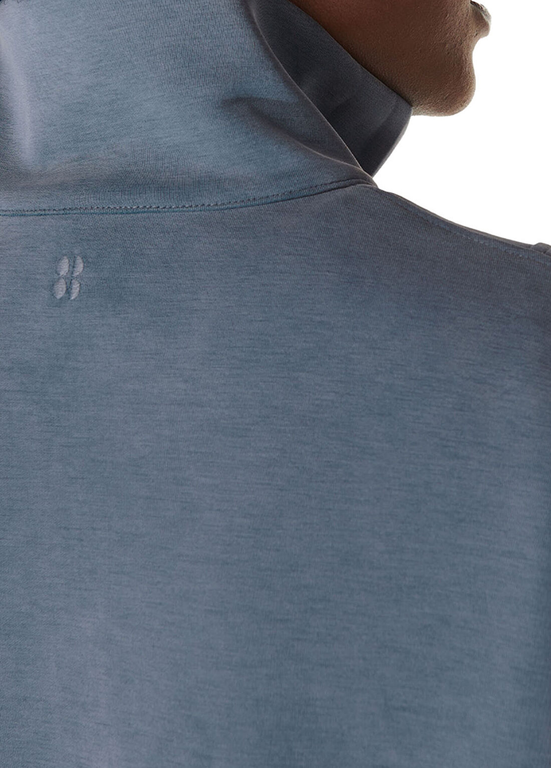 Sweaty Betty Sand Wash Funnel Neck Half Zip Mavi Kadın Sweatshirt görsel 4