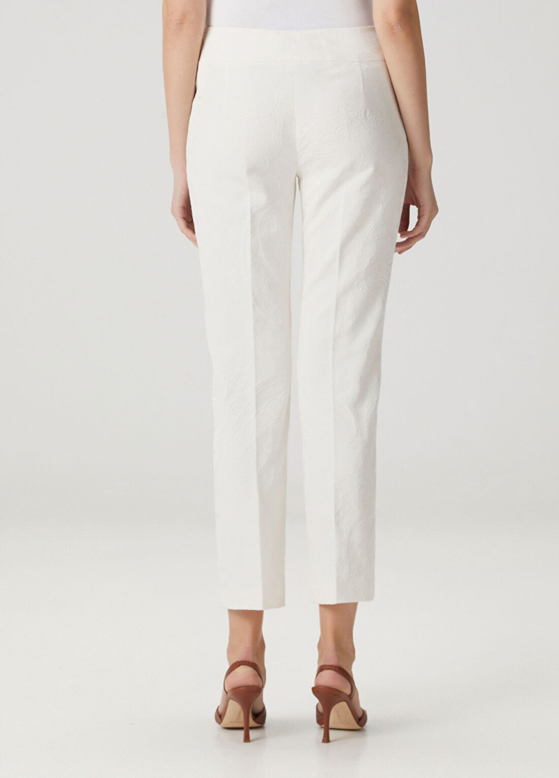Etro Krem Desenli Pantolon görsel 4