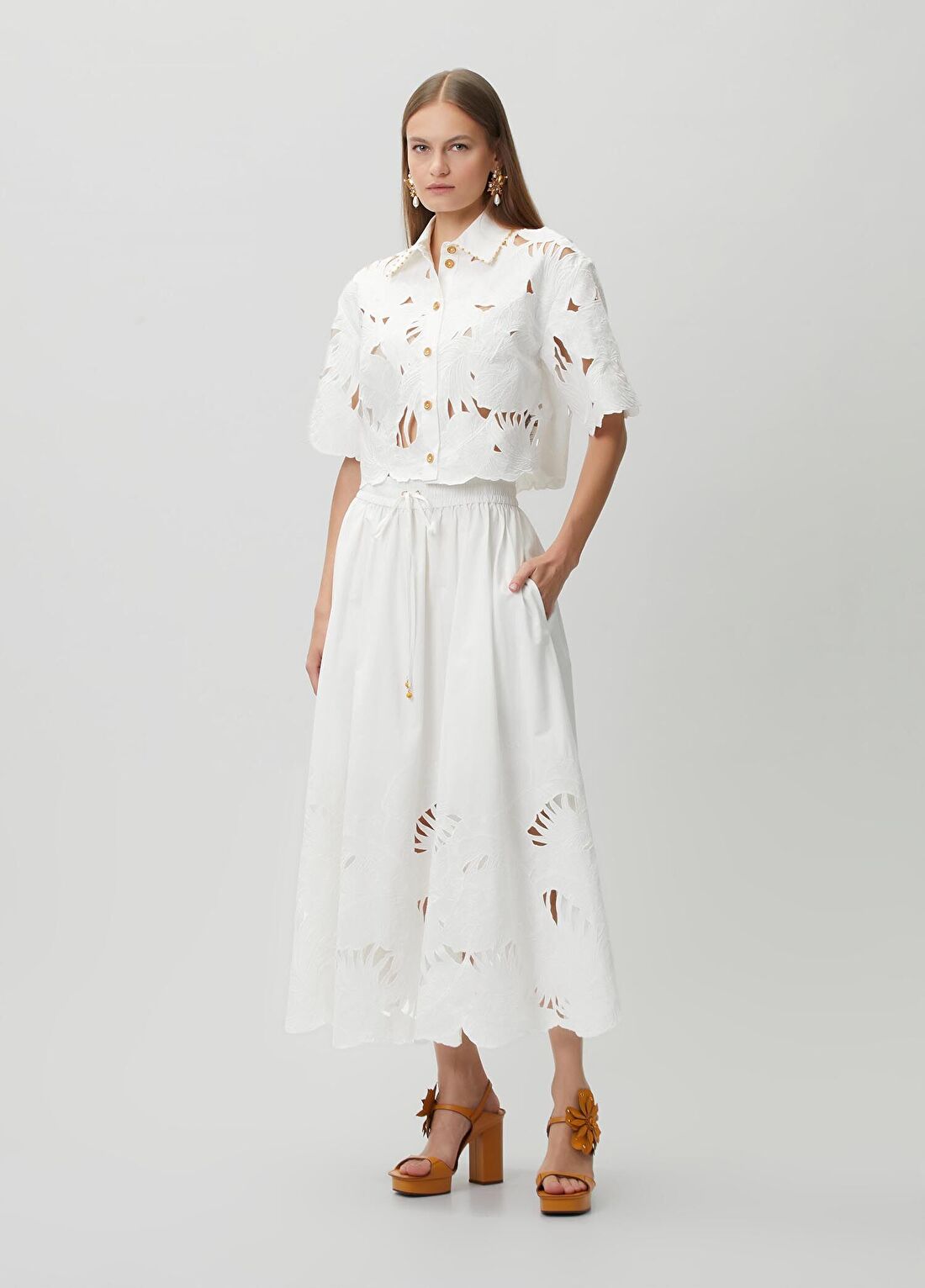 Zimmermann Mahon Ekru Midi Nakışlı Bluz görsel 2