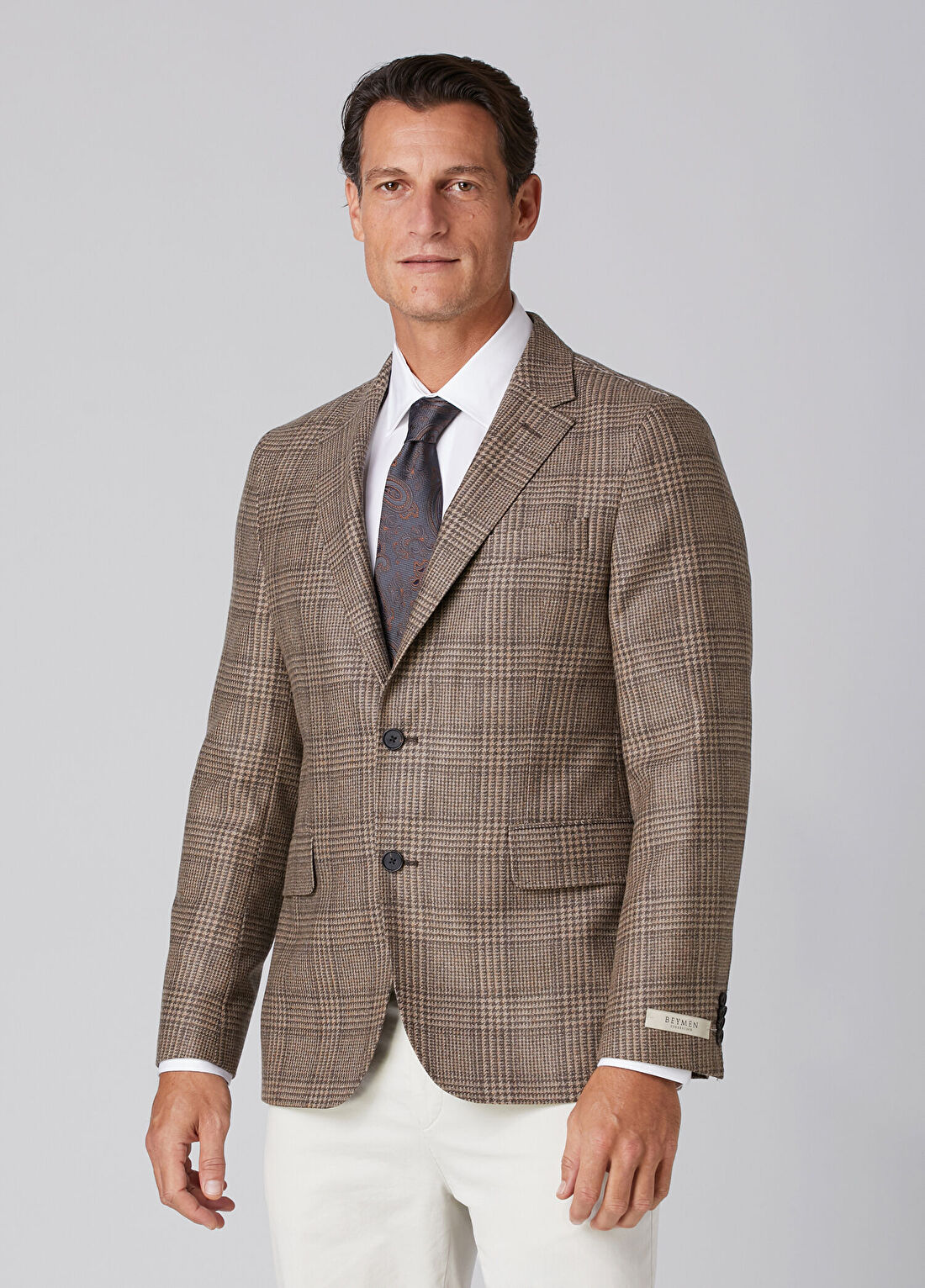 Beymen Collection Drop 7 Camel Ekose Desenli Yün Ceket görsel 4
