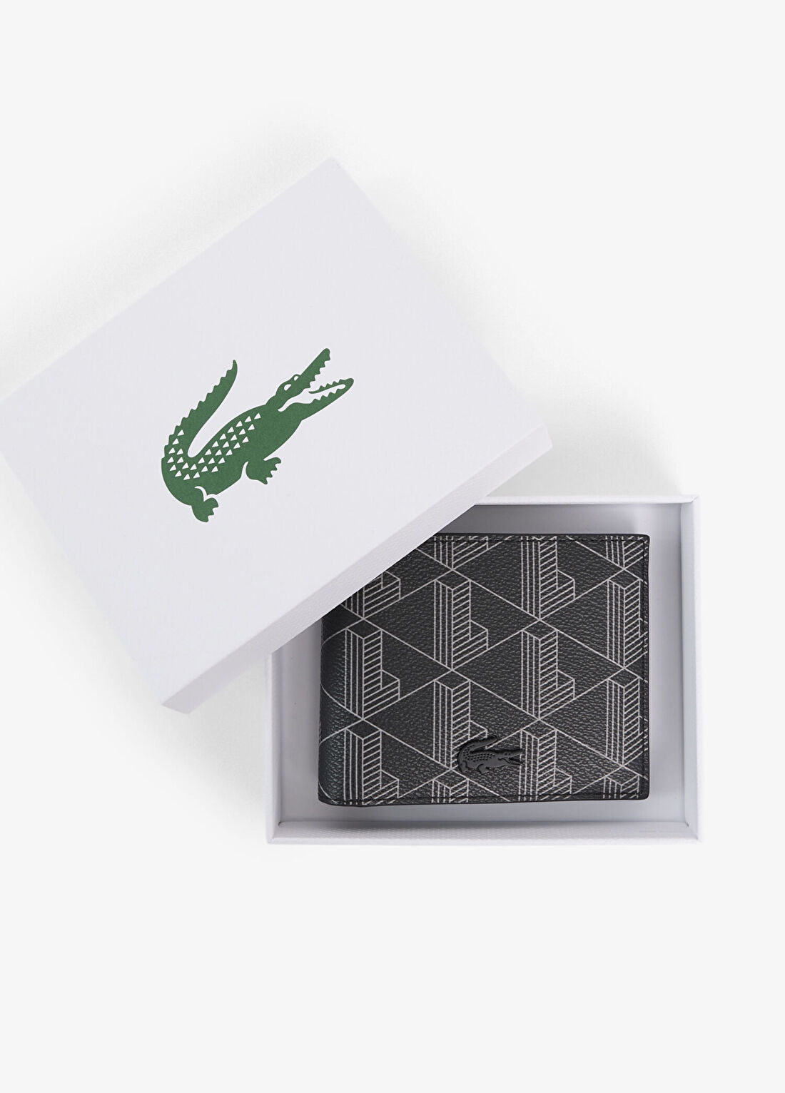 Lacoste The Blend Monogram Siyah Erkek Cüzdan görsel 4