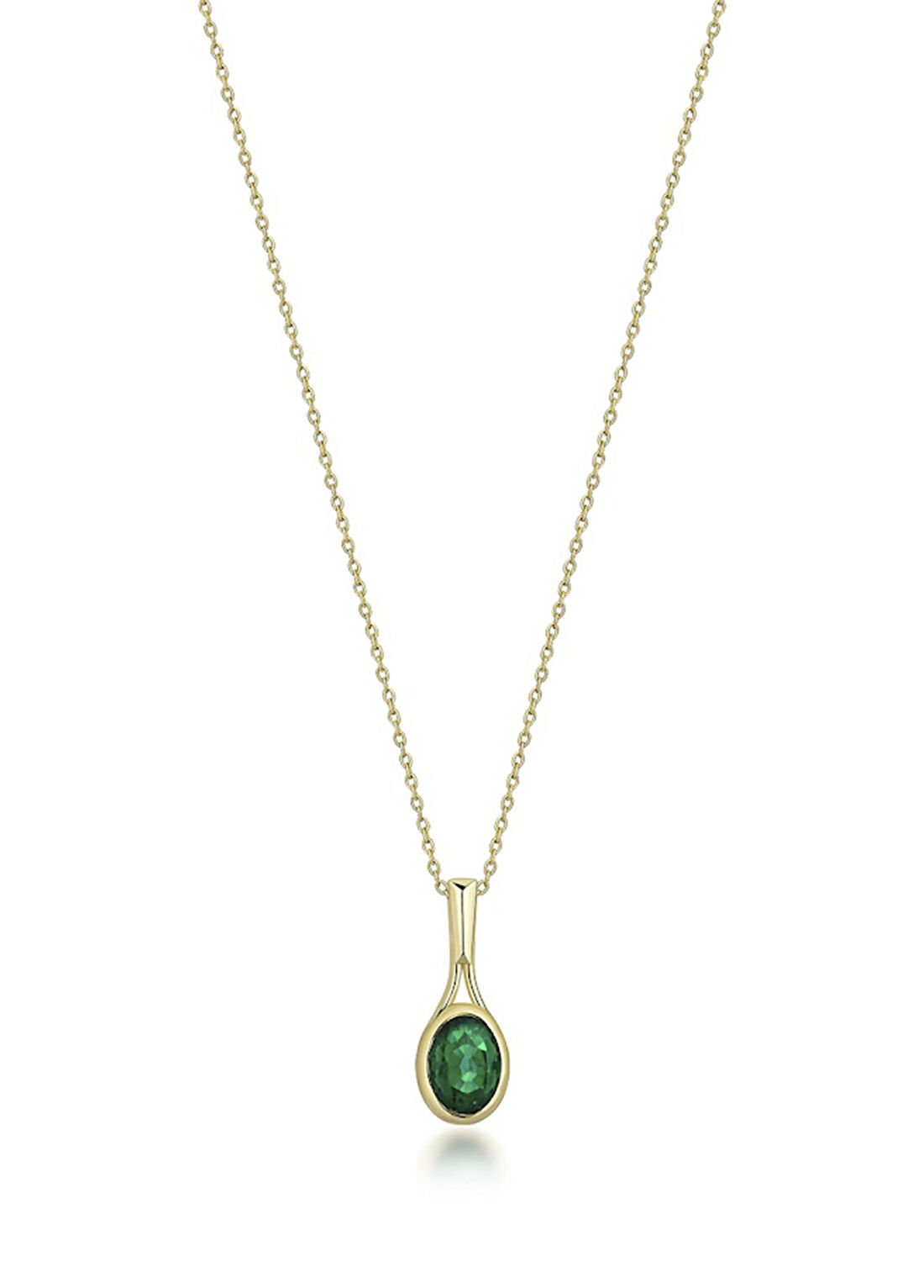 Reis Kuyumculuk Green Spot 14 Ayar Rose Gold Kadın Kolye