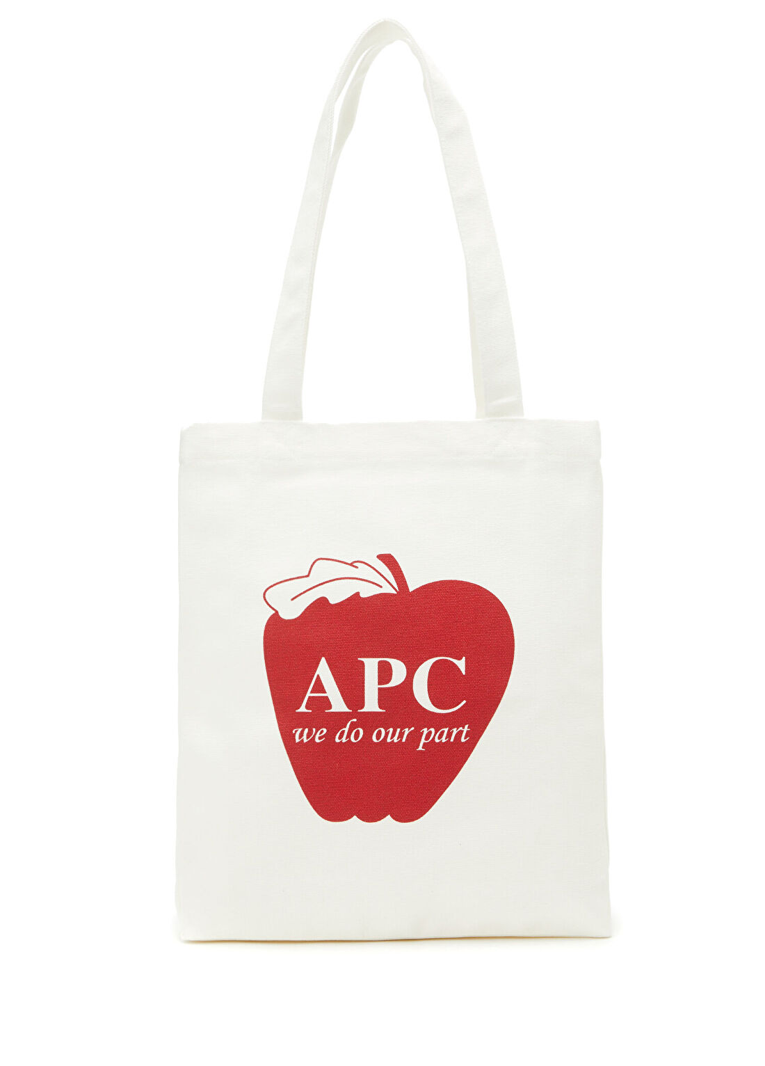 A.P.C. Lou Pomme Kırmızı Beyaz Kadın Alışveriş Çantası