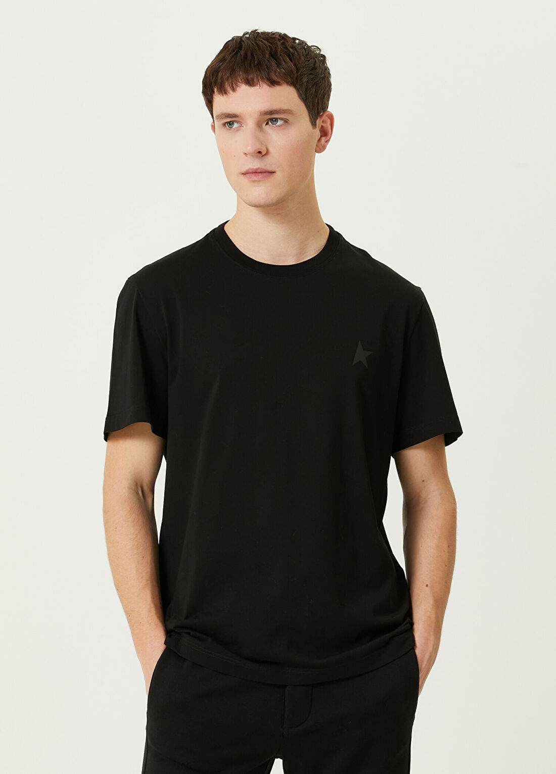 Golden Goose Siyah Bisiklet Yaka T-shirt