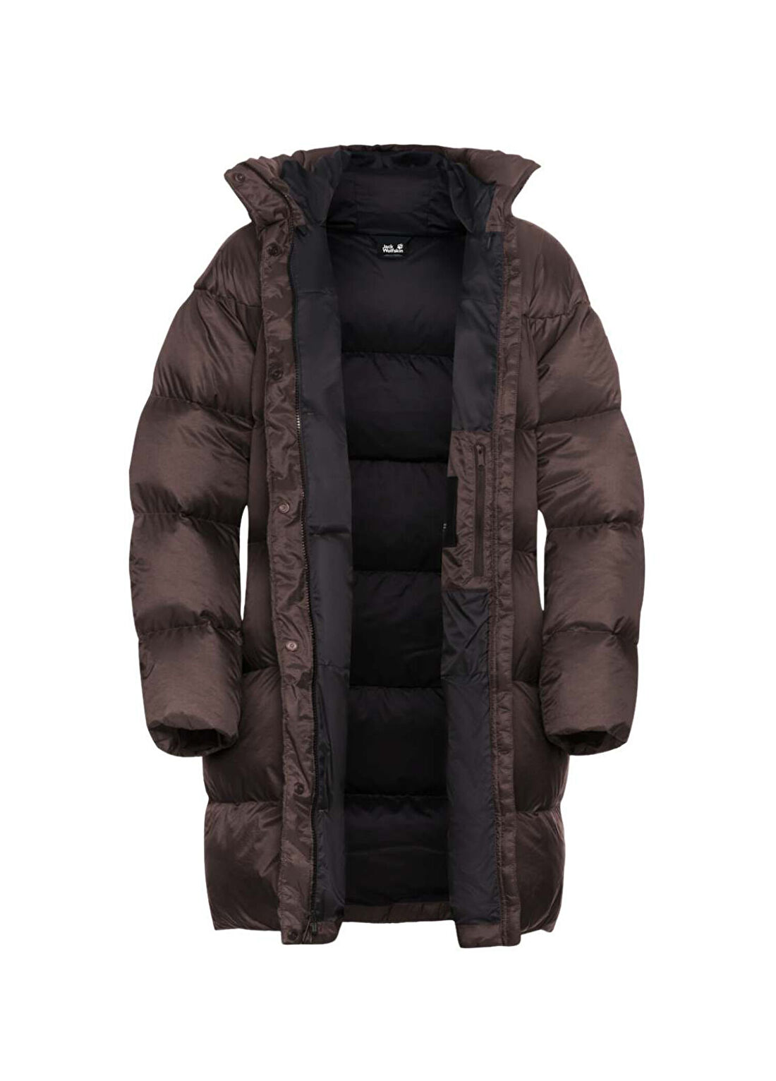 Jack Wolfskin Icy Hill Coat Rds Kahverengi Kapüşonlu Kadın Outdoor Mont görsel 2