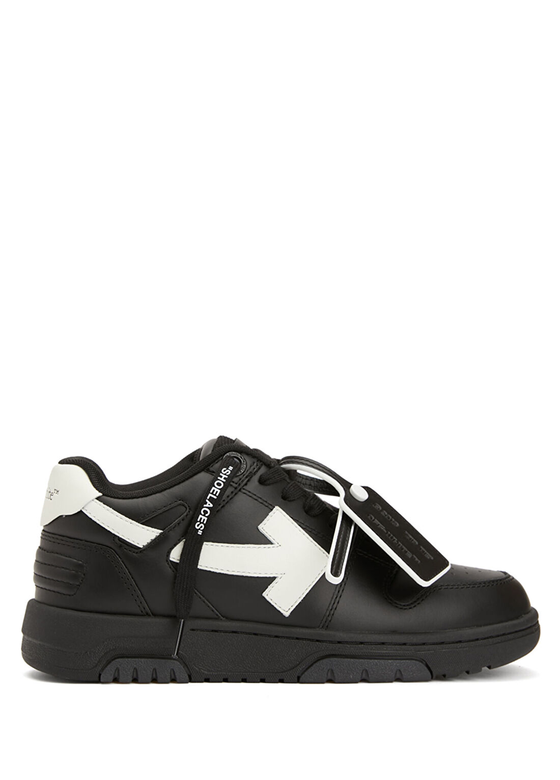 Off-White Siyah Erkek Deri Sneaker