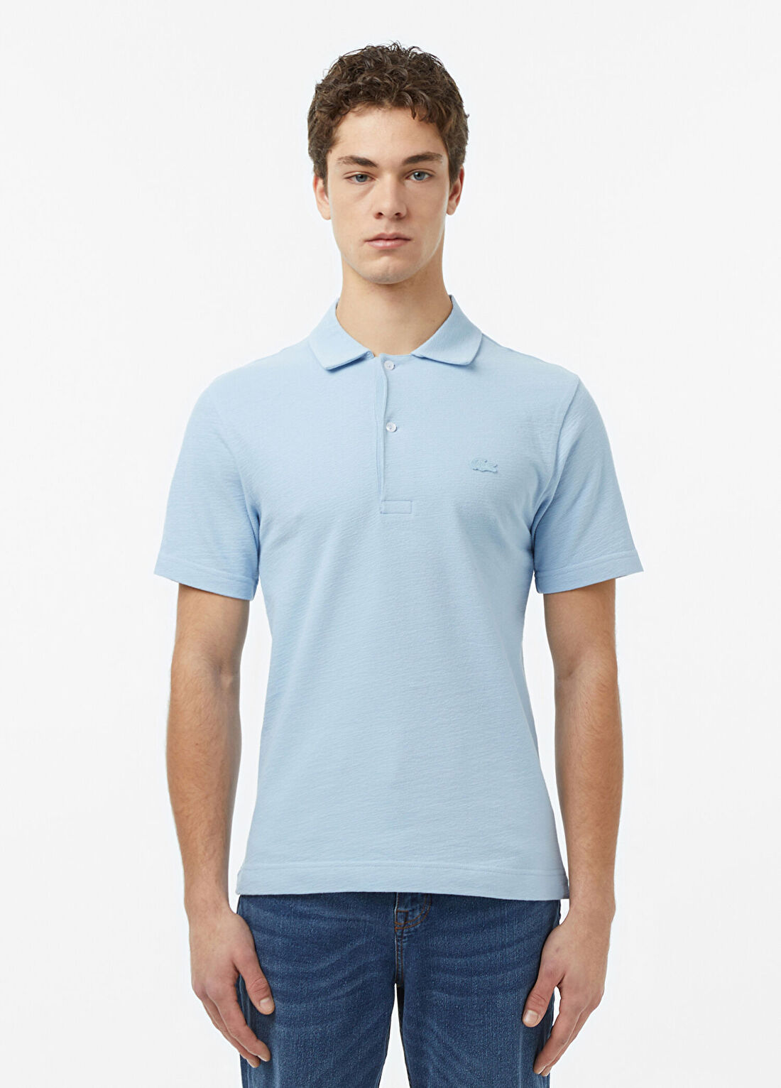 Lacoste Mavi Polo Yaka Classic Fit Kısa Kollu Erkek T-shirt