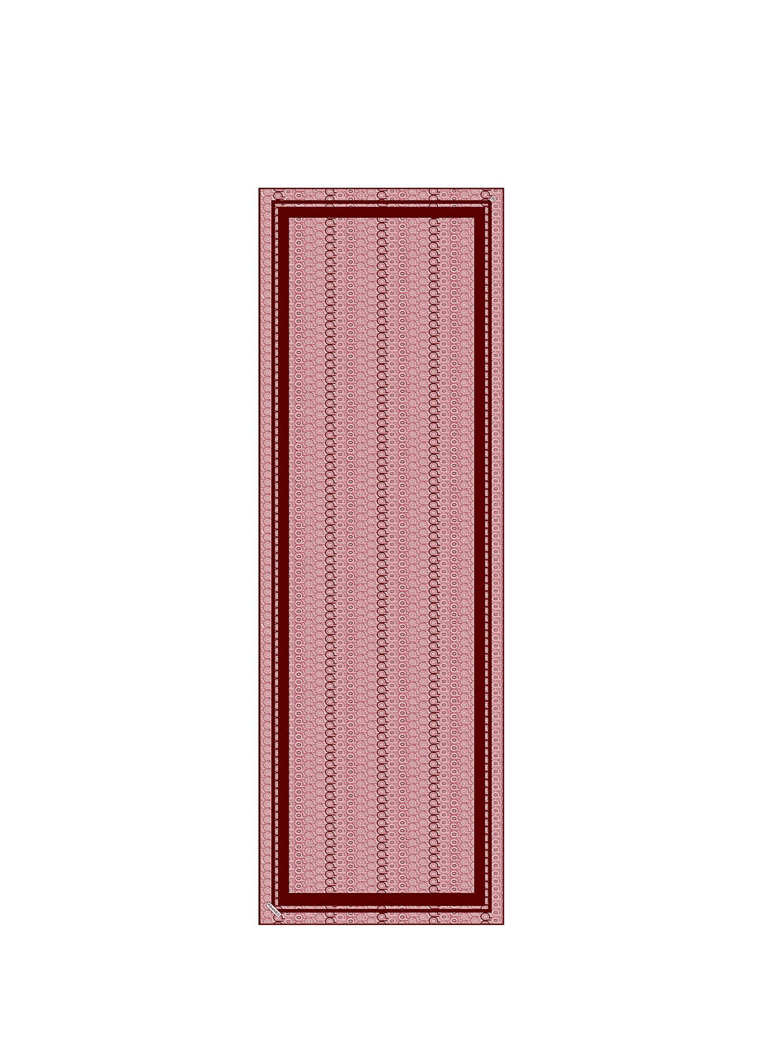 Poanes Monogram Desenli Krep İpek Kadın Şal 68 x 198 cm