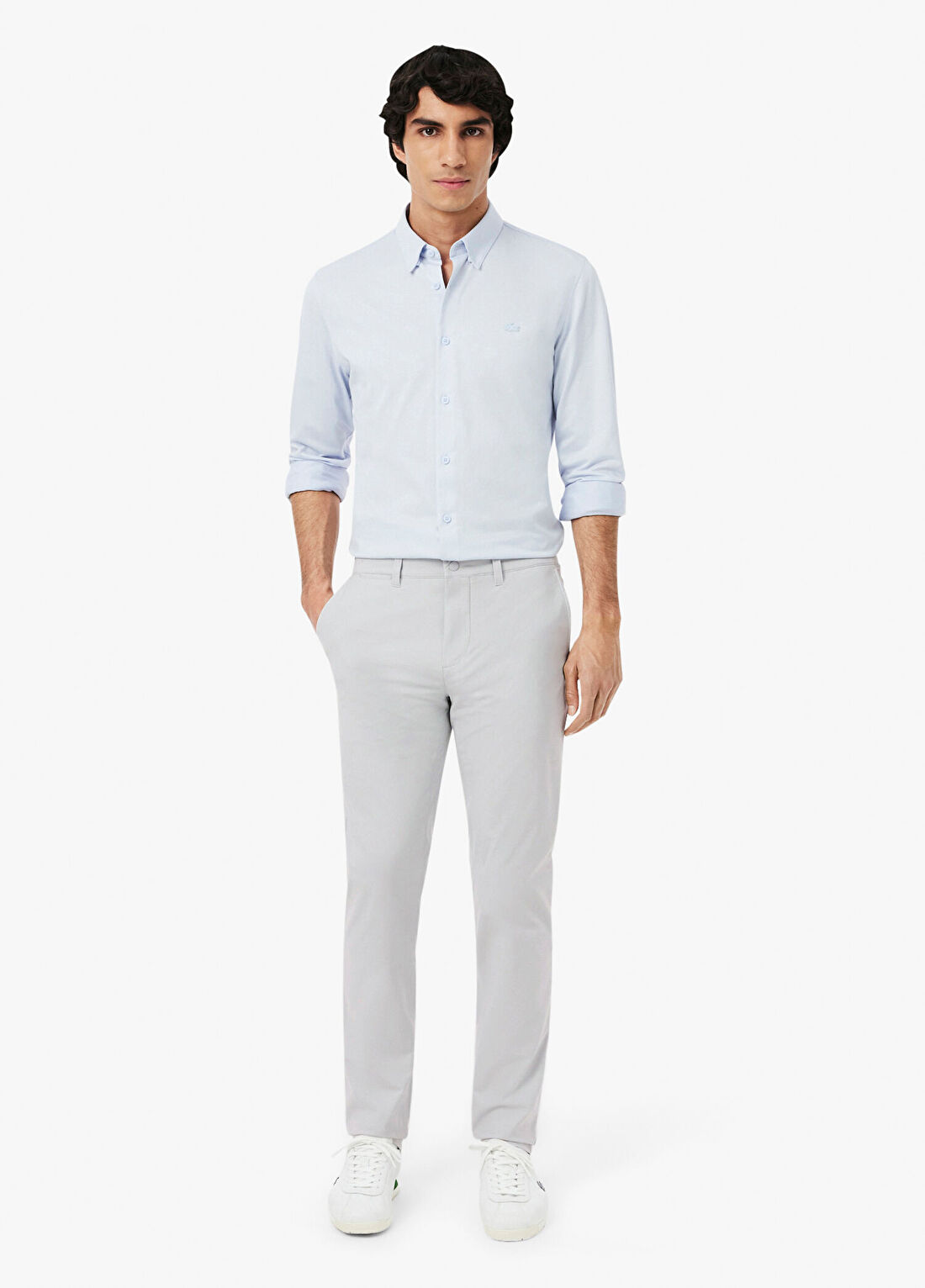 Lacoste Gri Slim Fit Erkek Pantolon görsel 4
