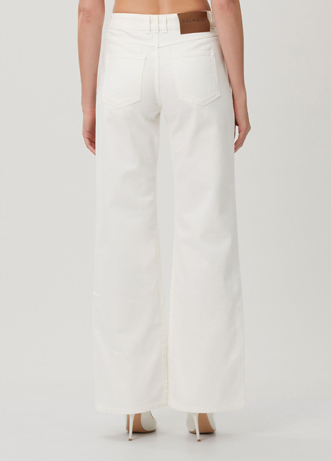 Balmain Beyaz Jean Pantolon görsel 4