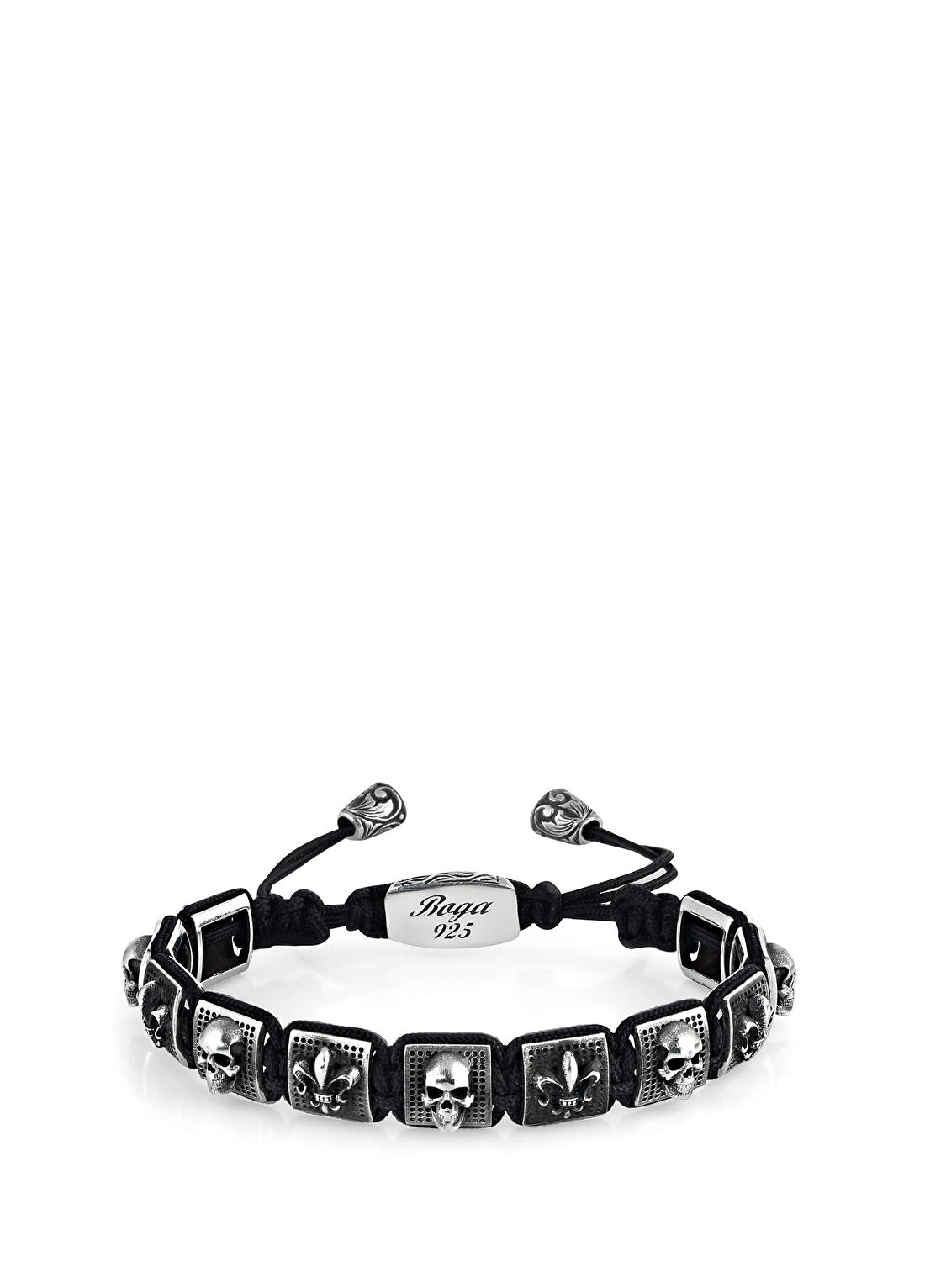 Boga Skull Erkek Gümüş Bileklik
