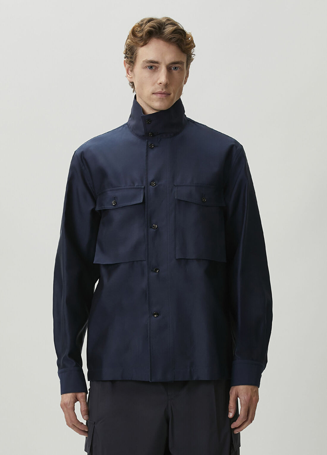 Bottega Veneta Lacivert Dış Gömlek