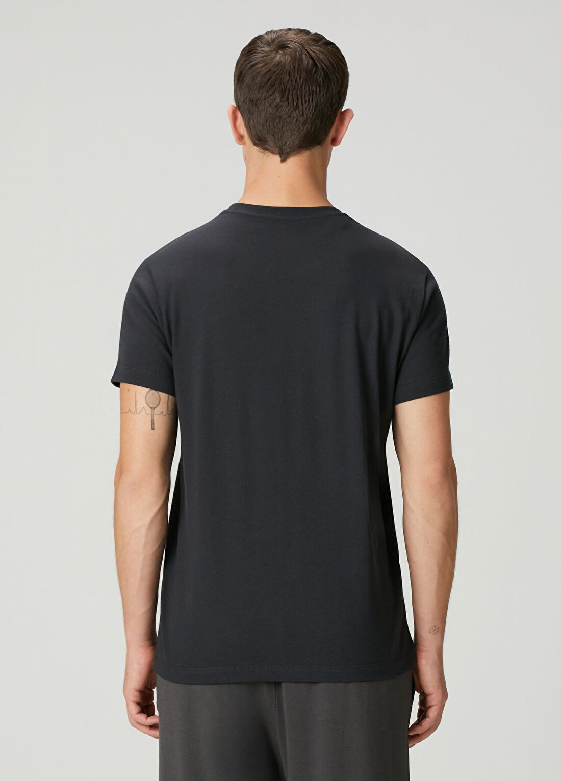 Skims Siyah Basic T-shirt görsel 4
