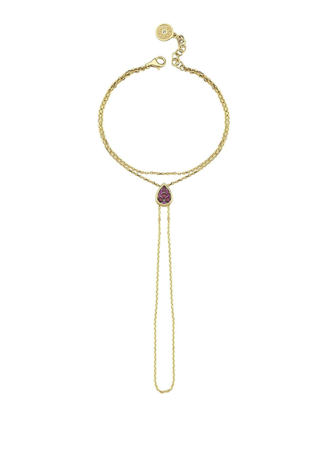Hamza Yılmaz Jewelry Red Drop 14 Ayar Altın Kadın Şahmeran Bileklik