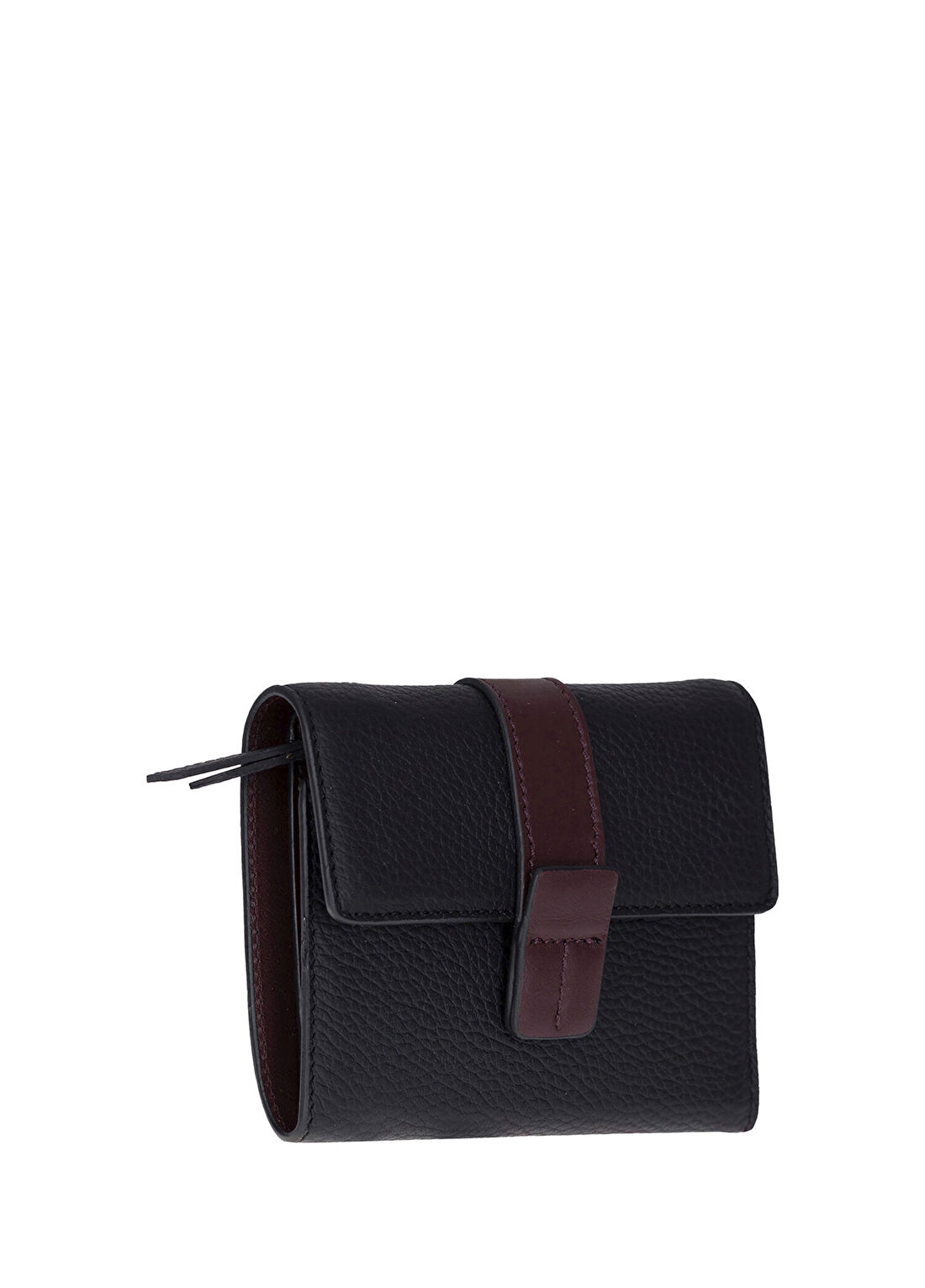 Bloominbag Liora ColorBand Siyah Bordeaux Deri Kadın Cüzdan